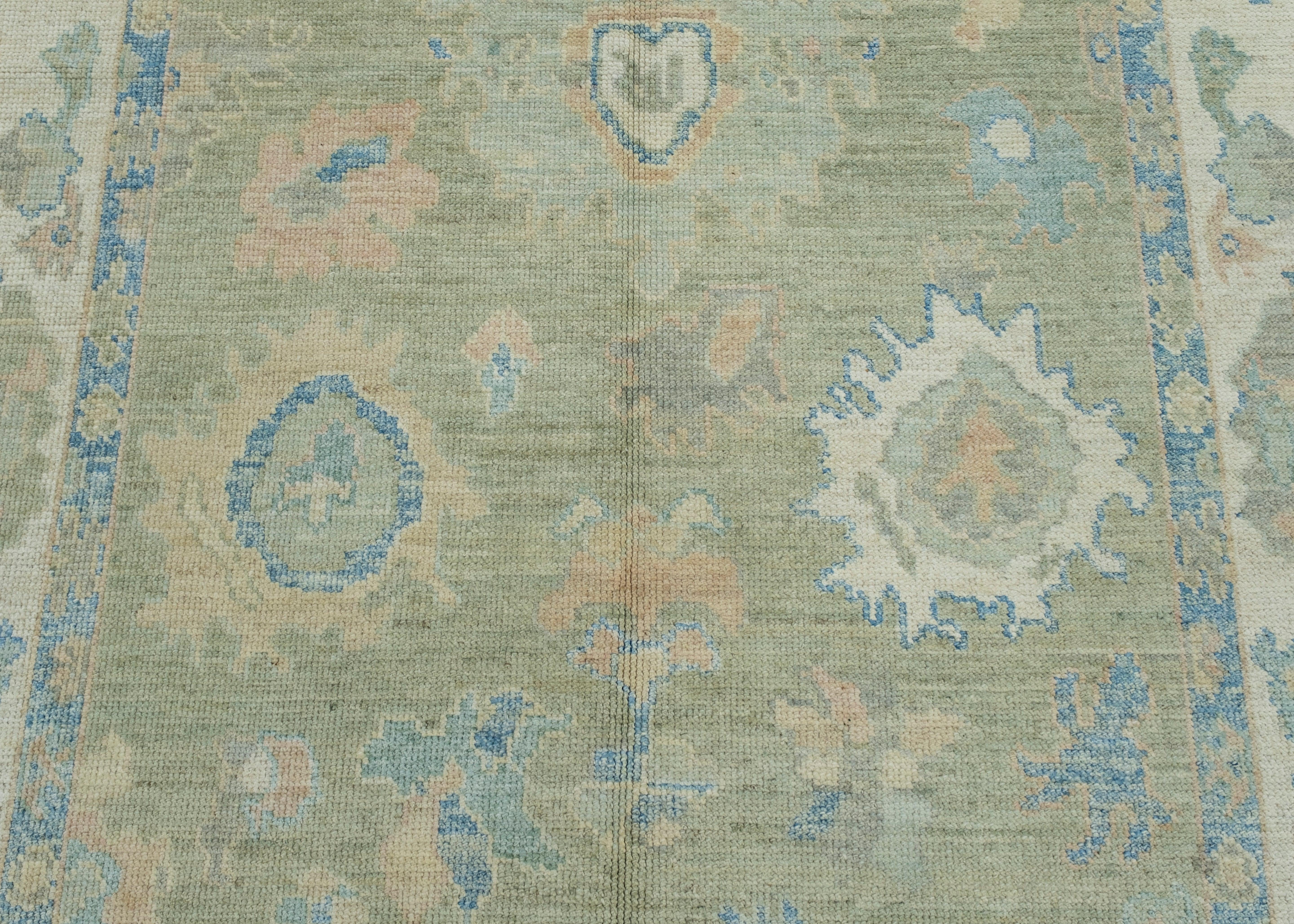 Türkischer Oushak-Teppich 6' x 9' #17874 (Wolle) im Angebot