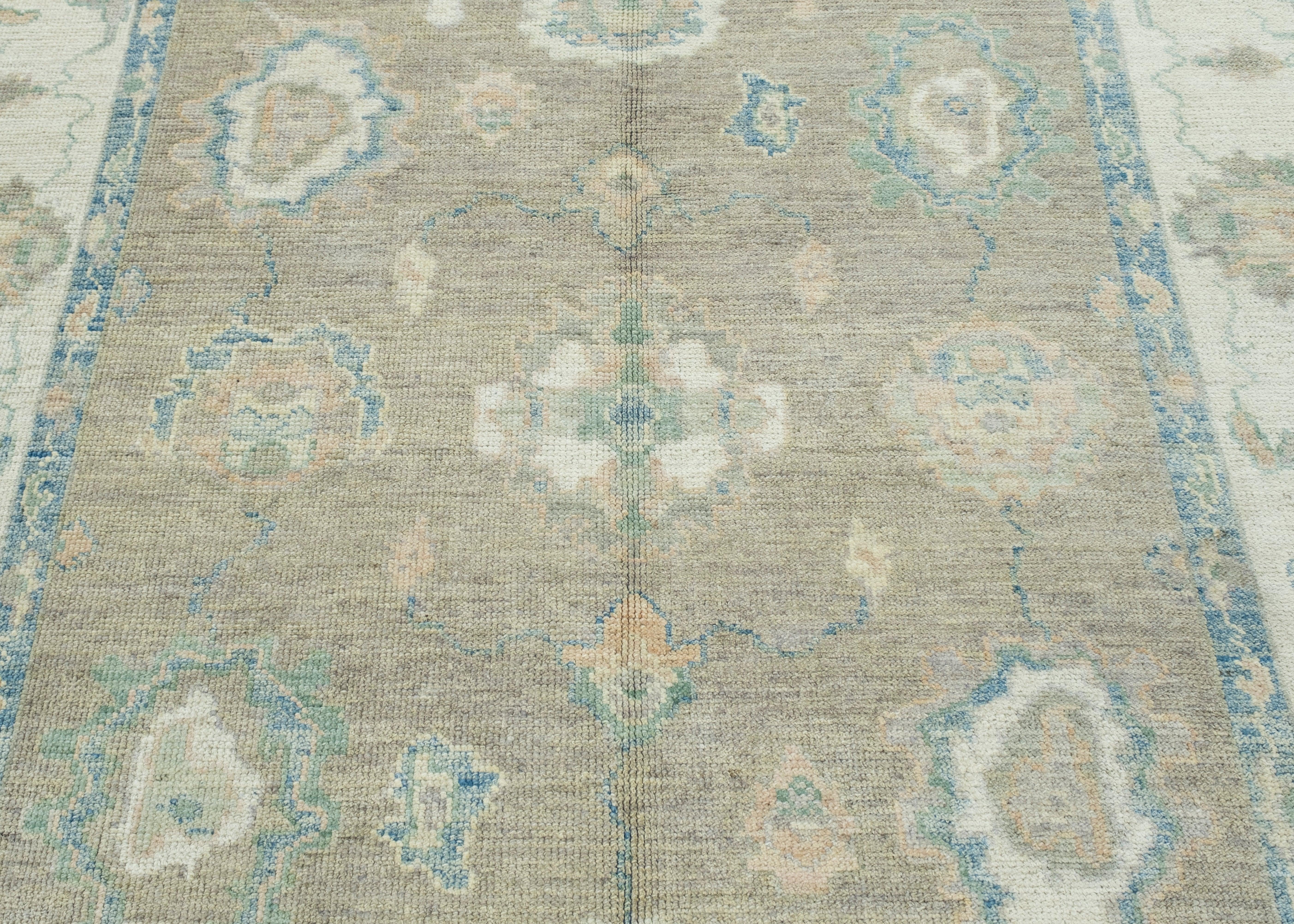 Wool Turkish Oushak Rug 6' x 9'1