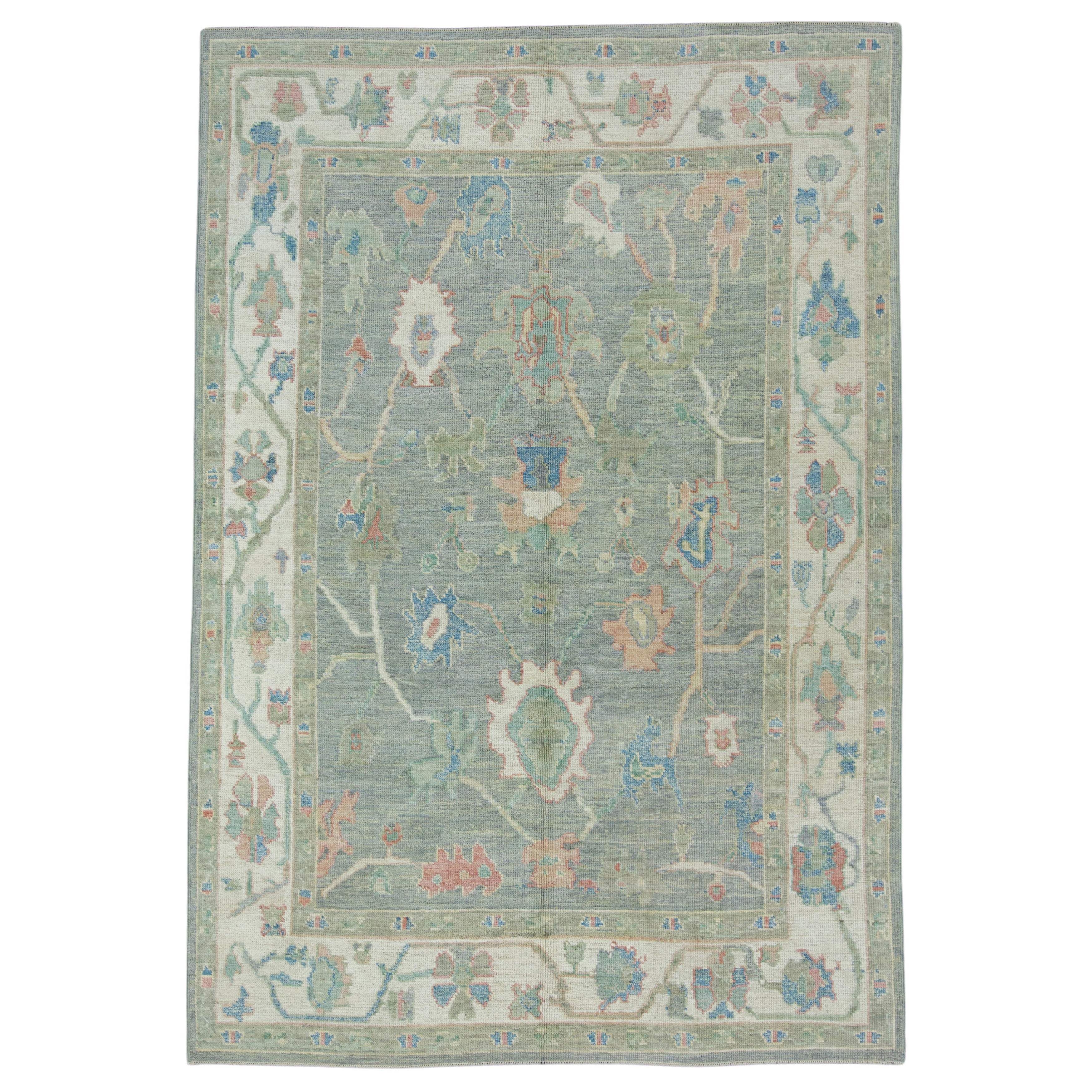 Türkischer Oushak-Teppich 6'1" x 8'10" #17951