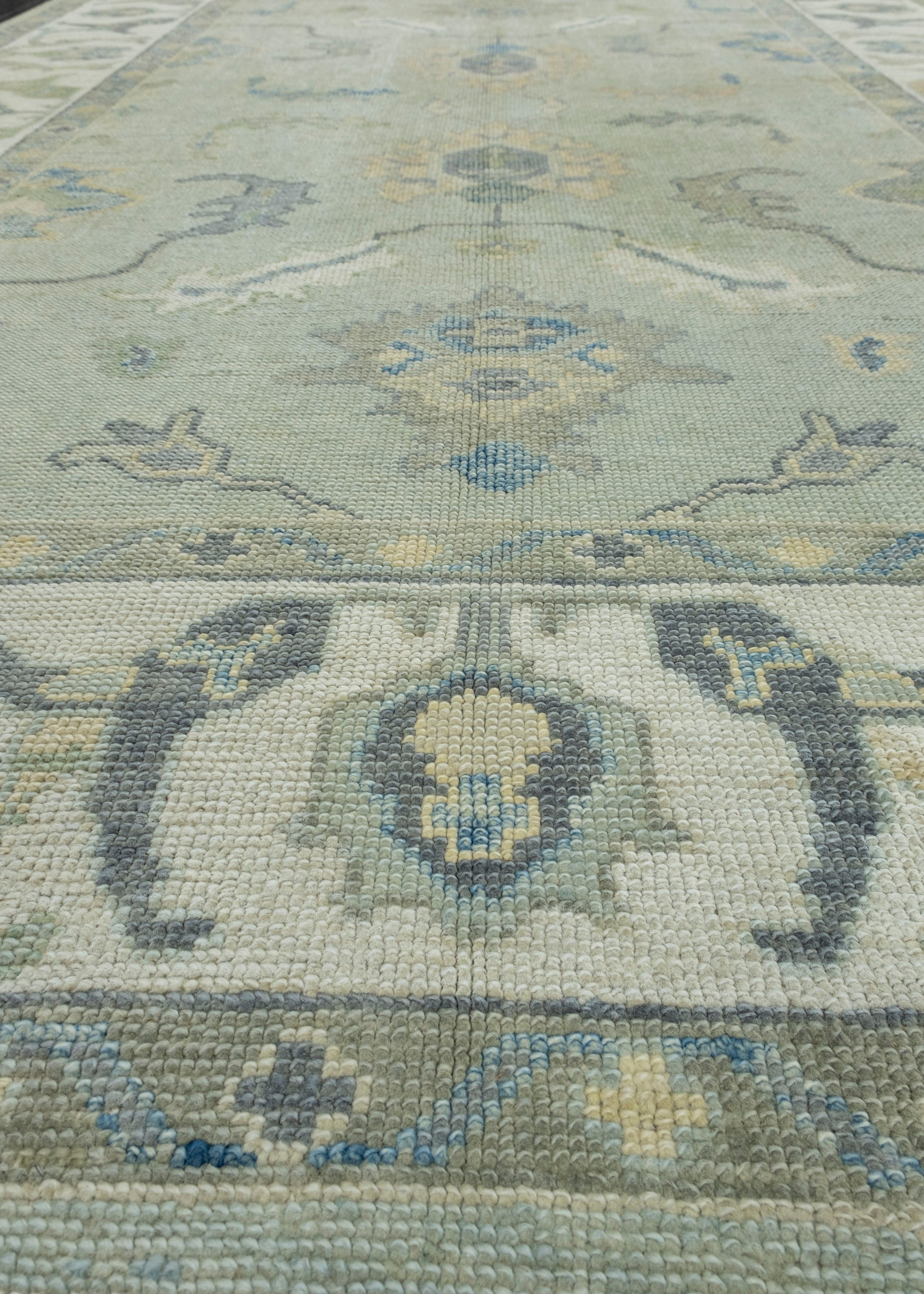 Contemporary Turkish Oushak Rug 6'1
