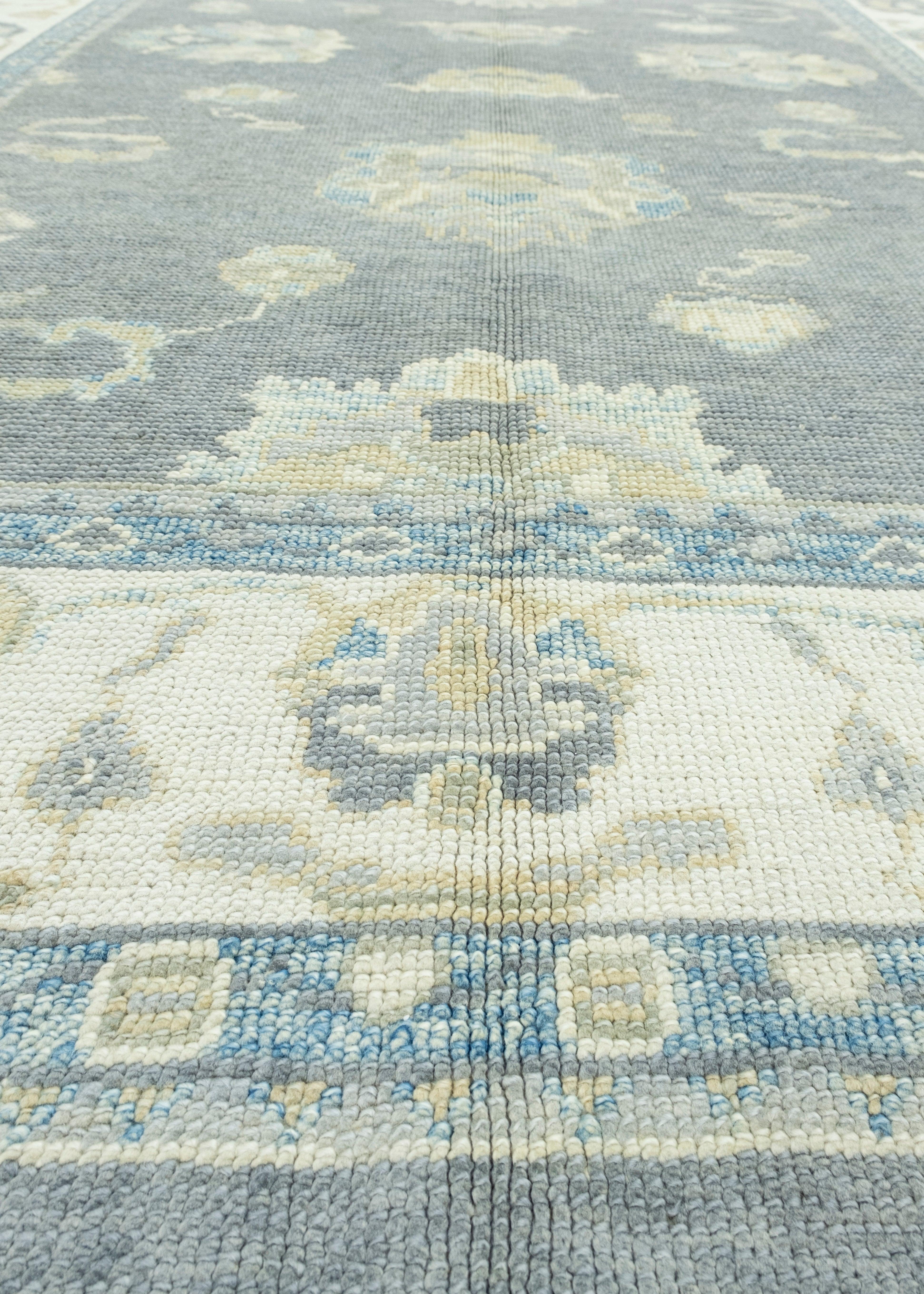 Contemporary Turkish Oushak Rug 6'1