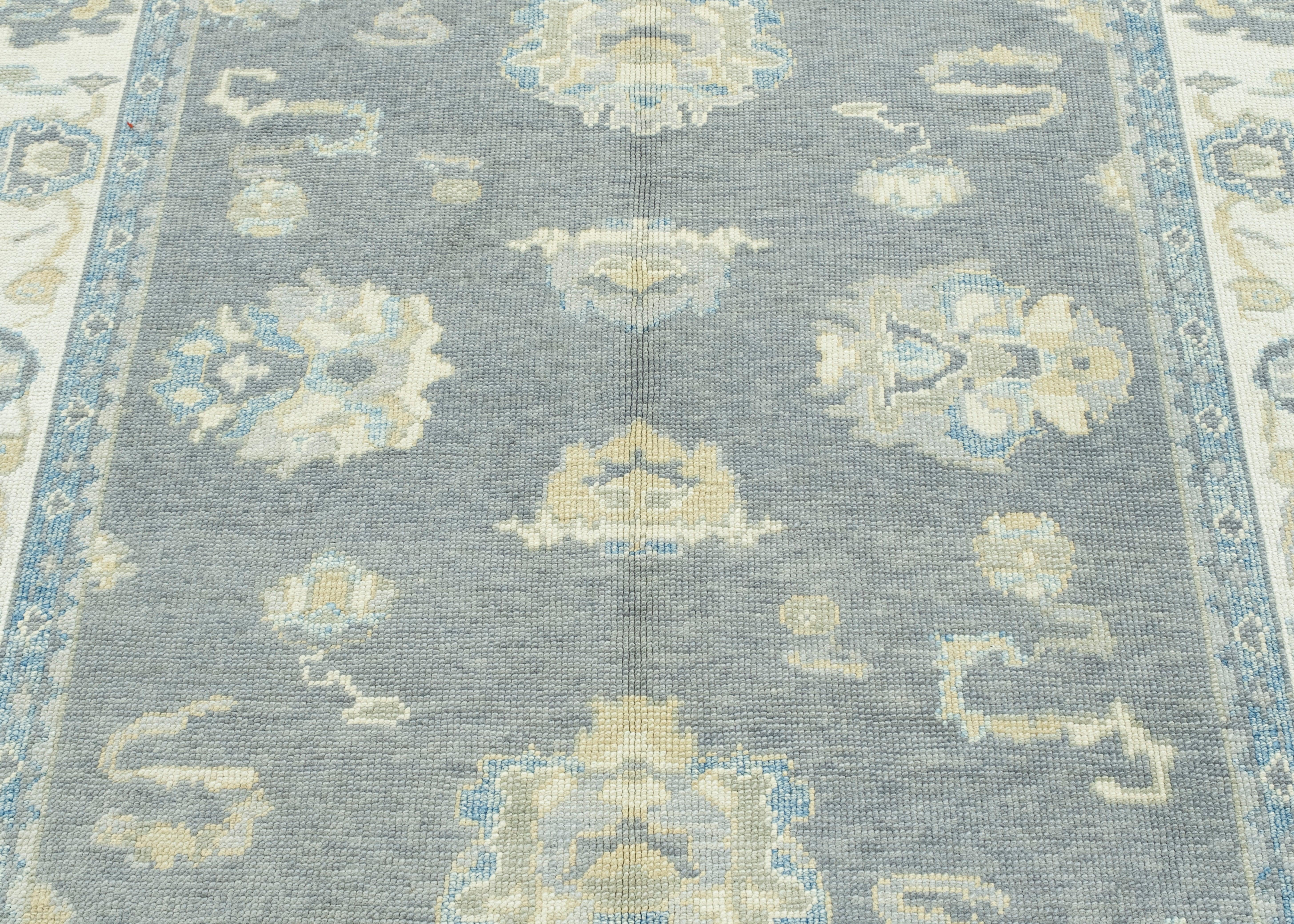 Wool Turkish Oushak Rug 6'1