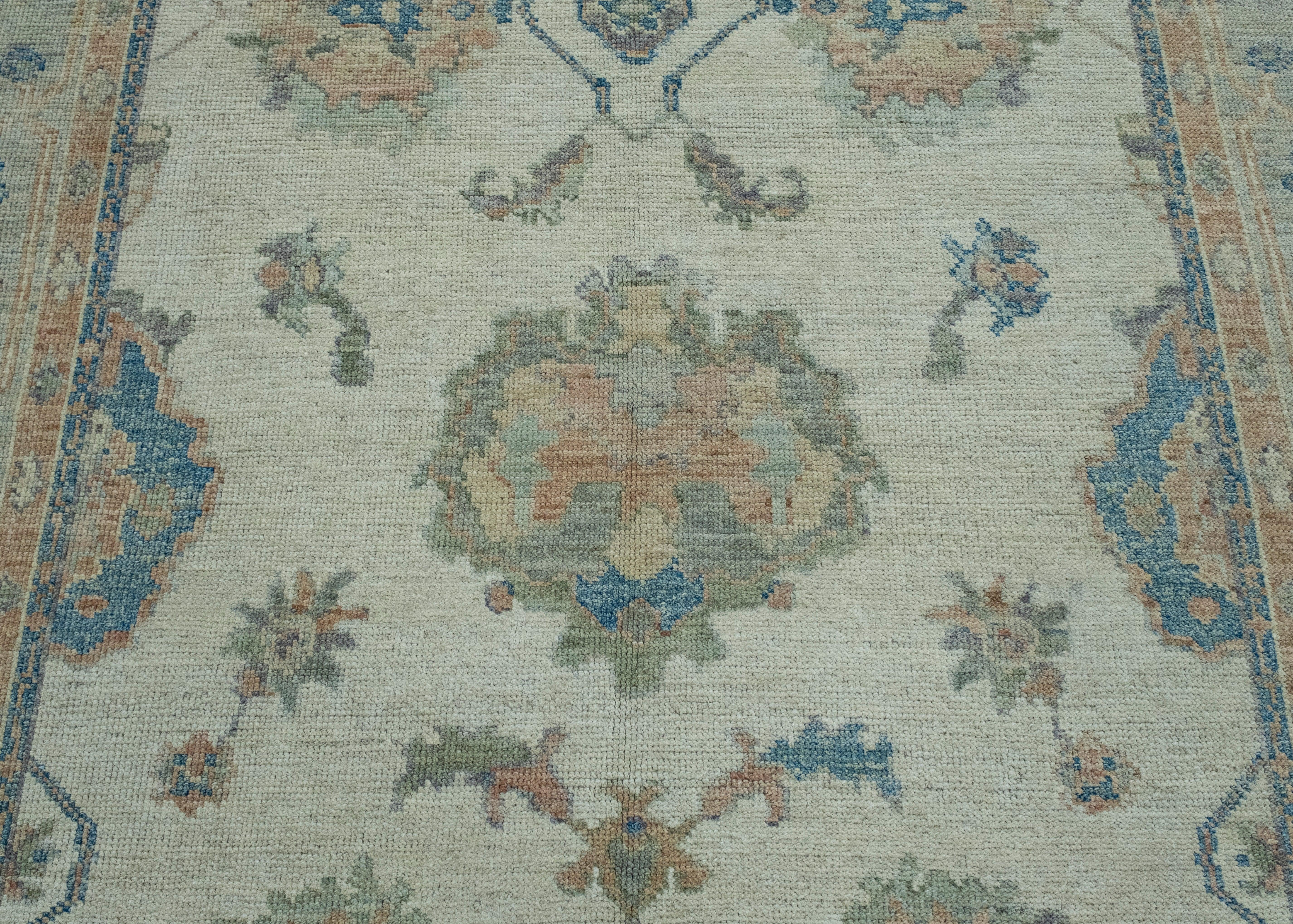 Wool Turkish Oushak Rug 6'10
