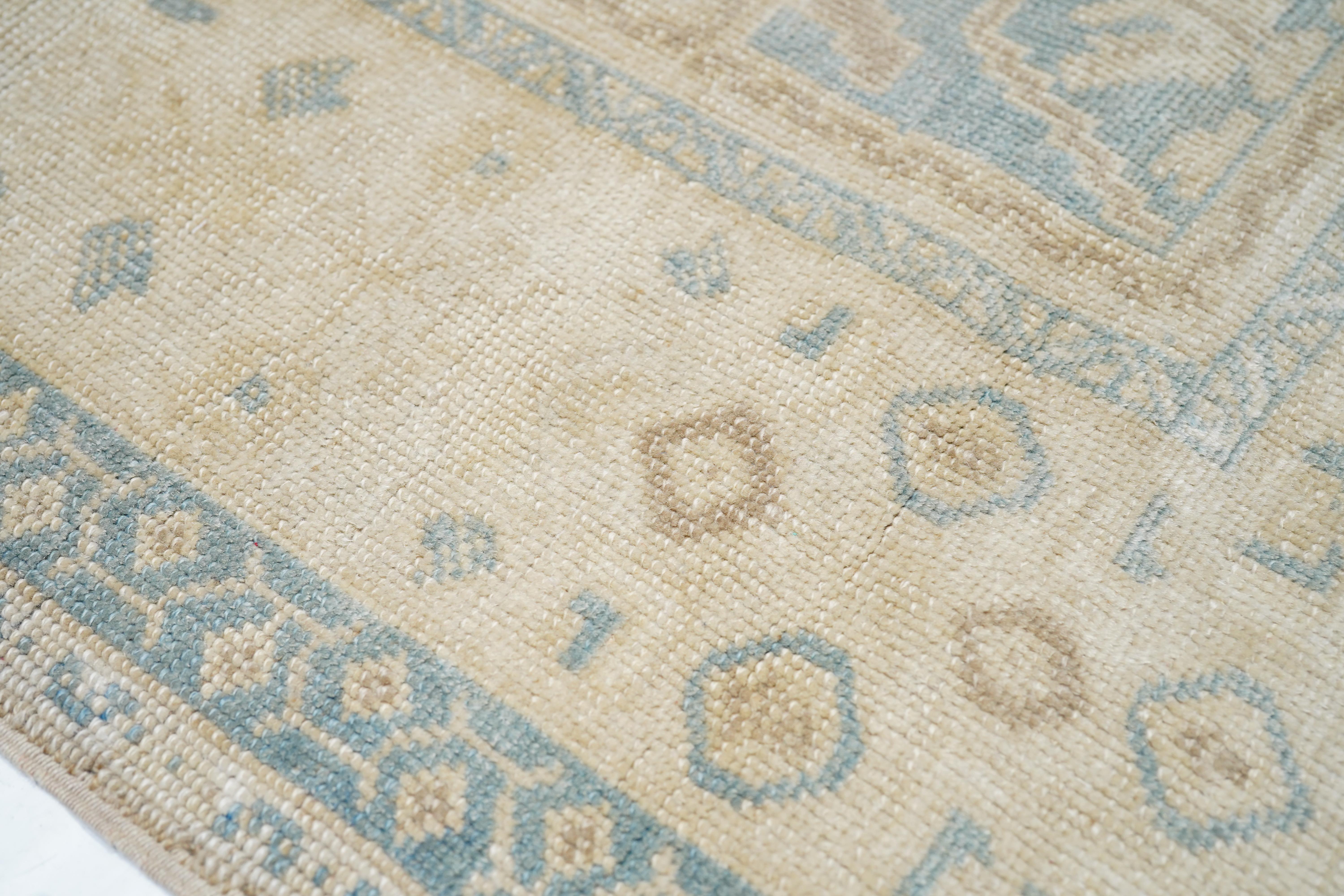Wool Turkish Oushak Rug 6'10
