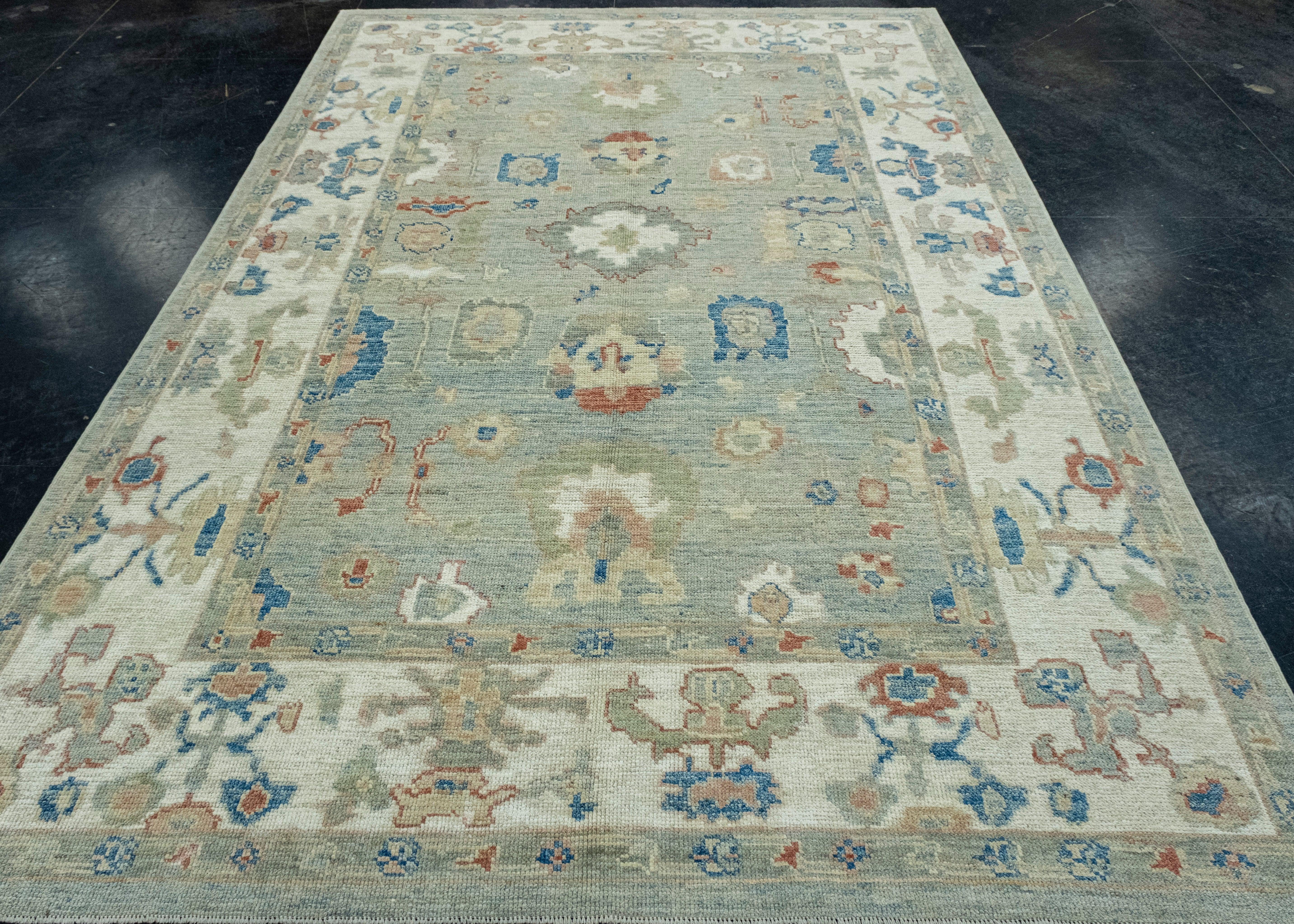 Turkish Oushak Rug 6'11