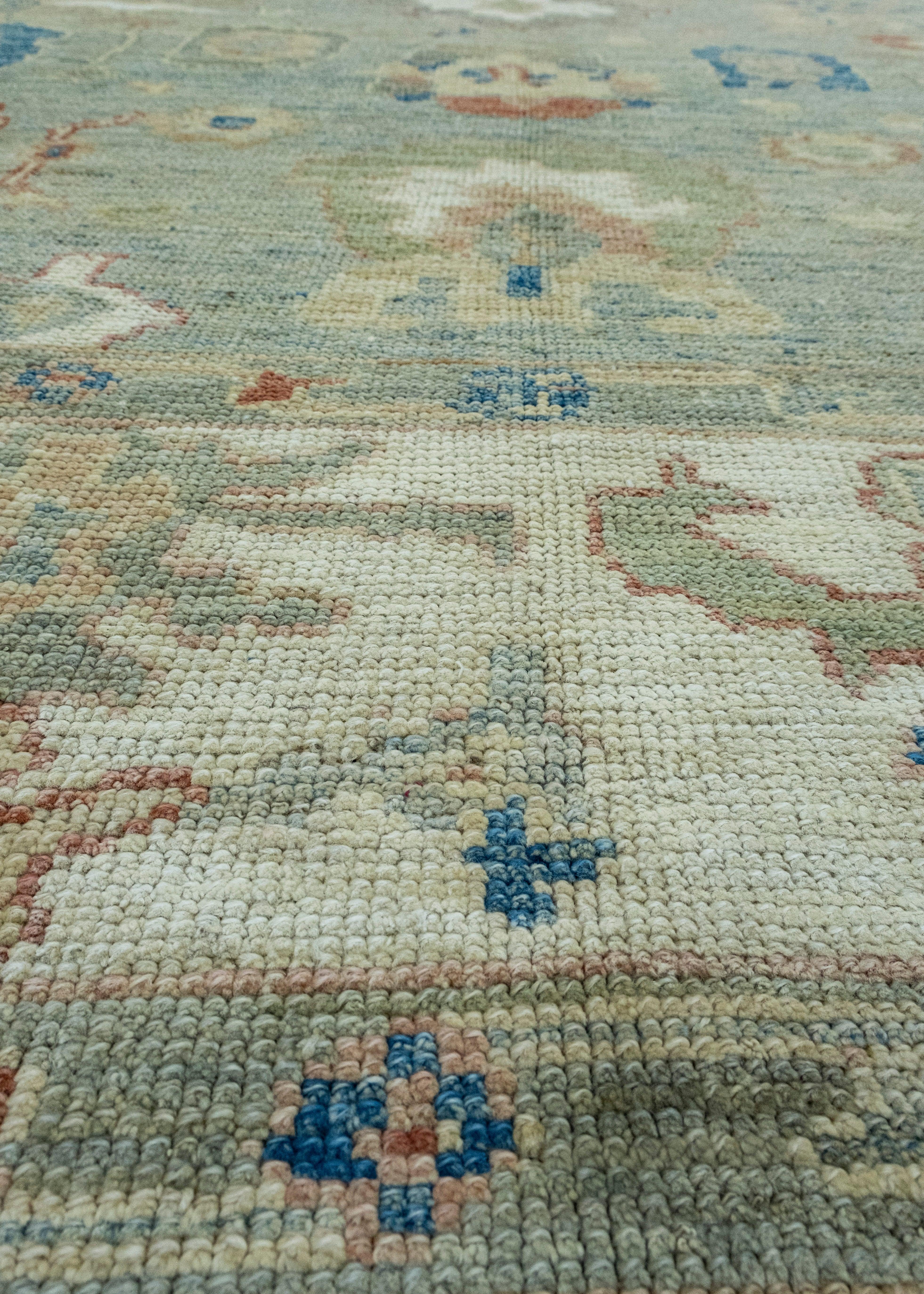 Contemporary Turkish Oushak Rug 6'11