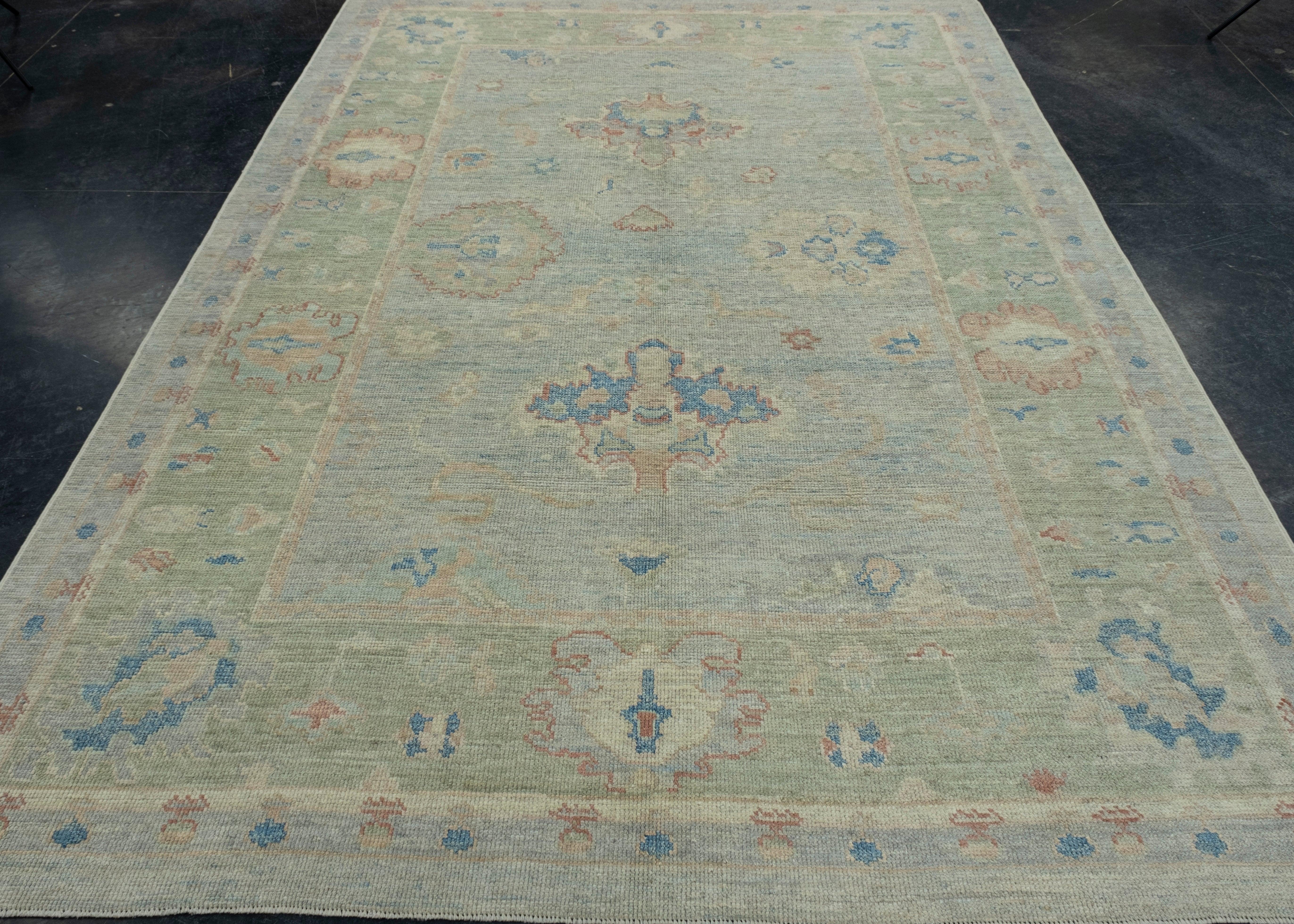 Turkish Oushak Rug 6'11