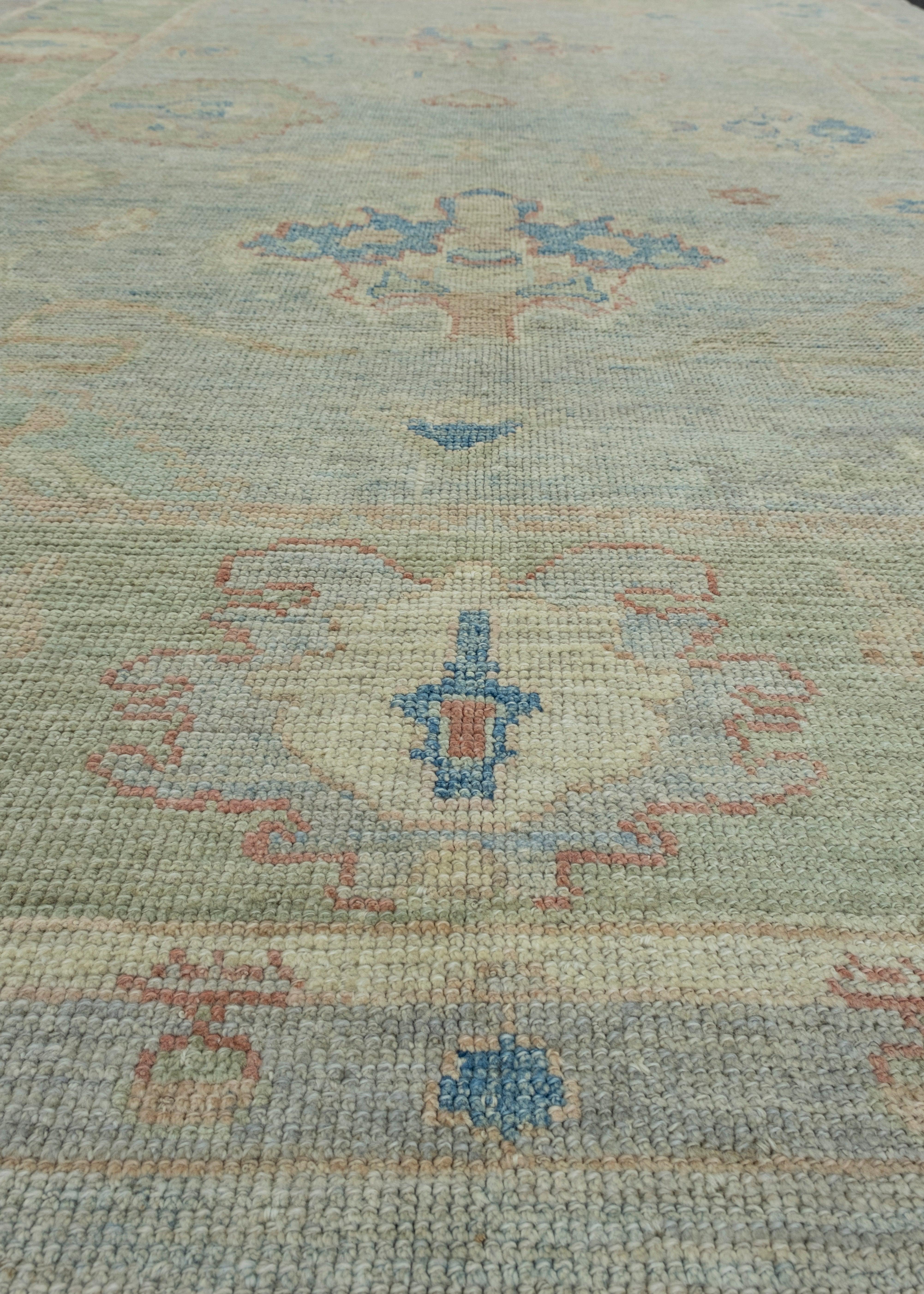 Contemporary Turkish Oushak Rug 6'11