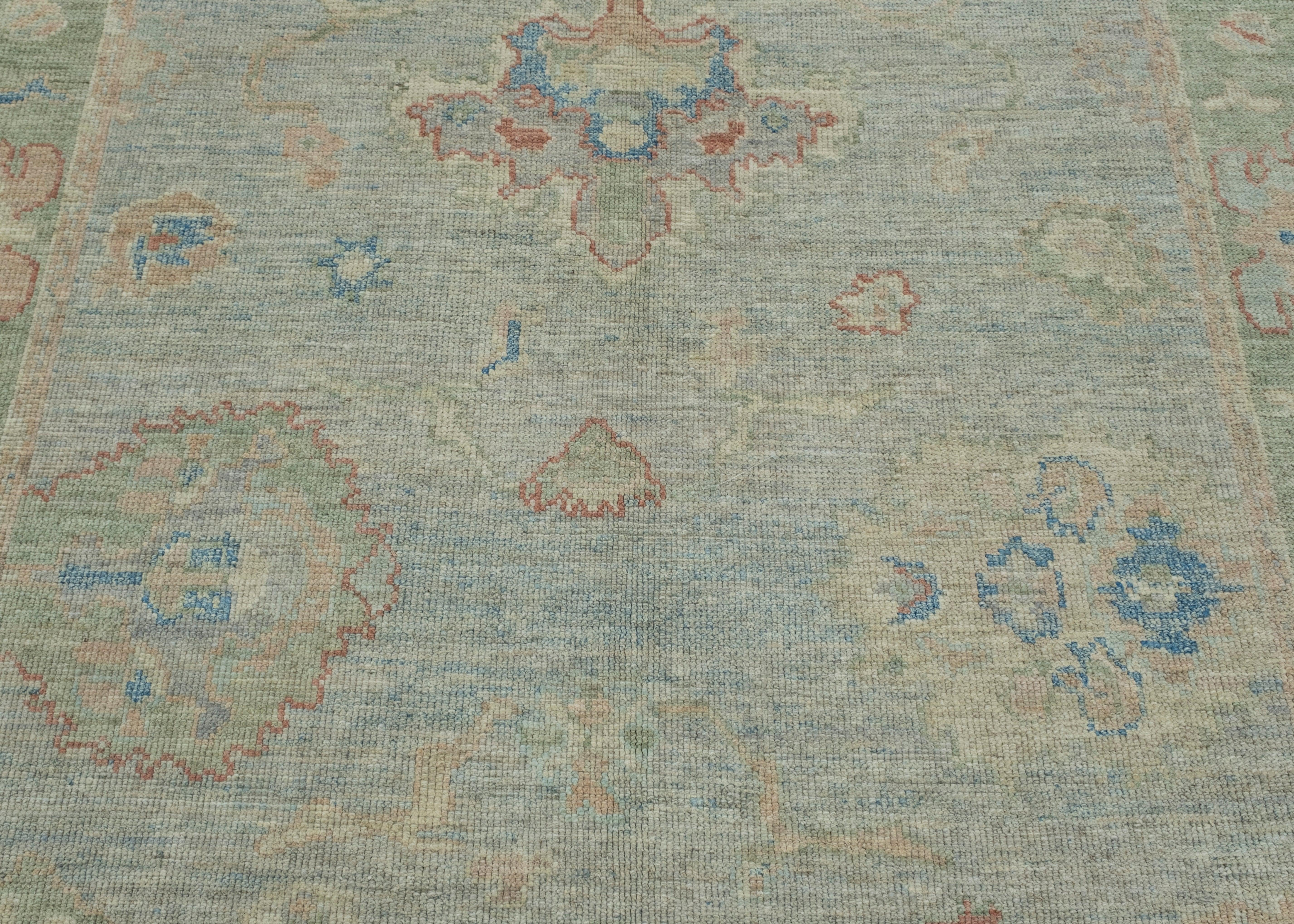 Wool Turkish Oushak Rug 6'11