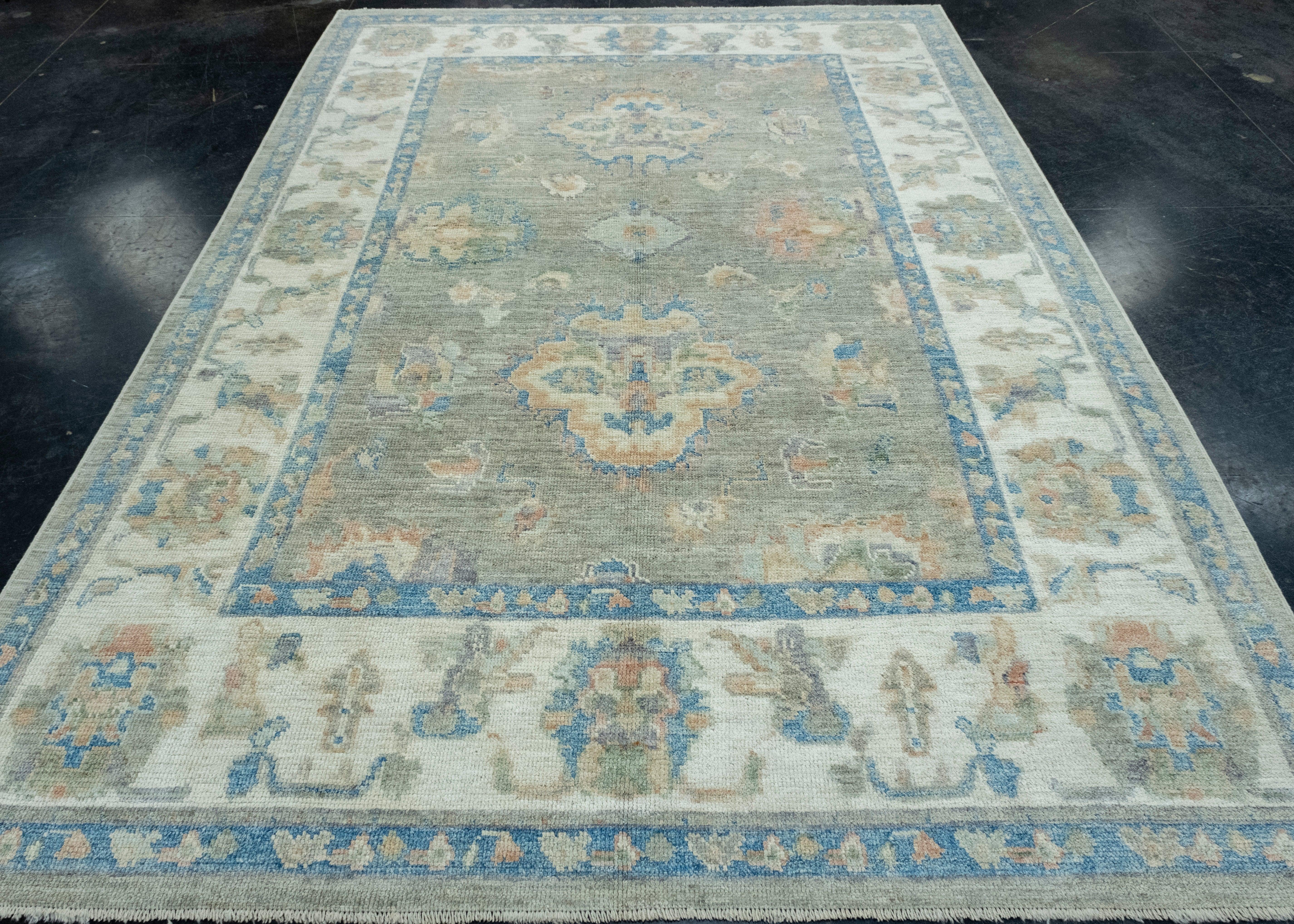 Turkish Oushak Rug 6'11