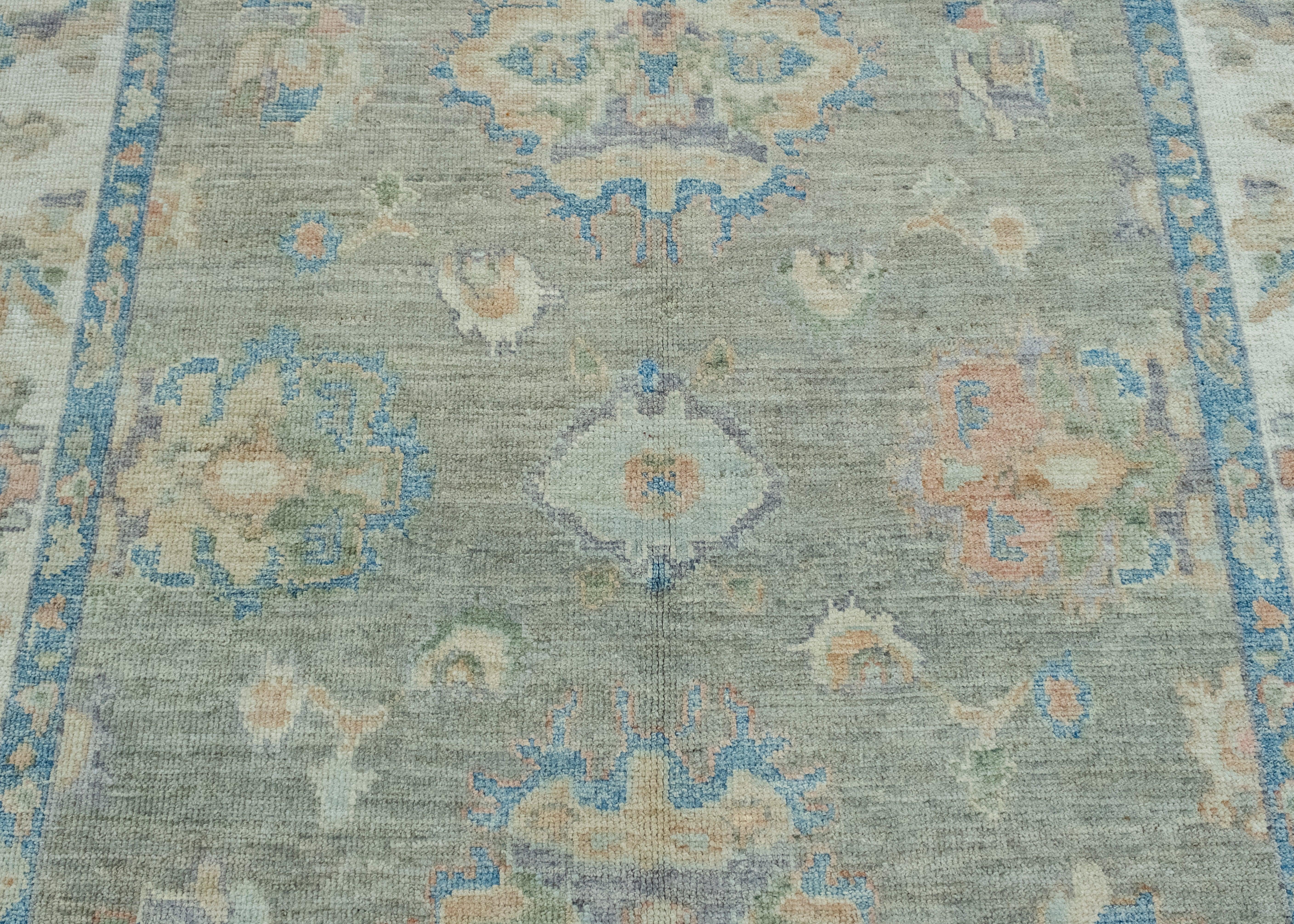 Wool Turkish Oushak Rug 6'11