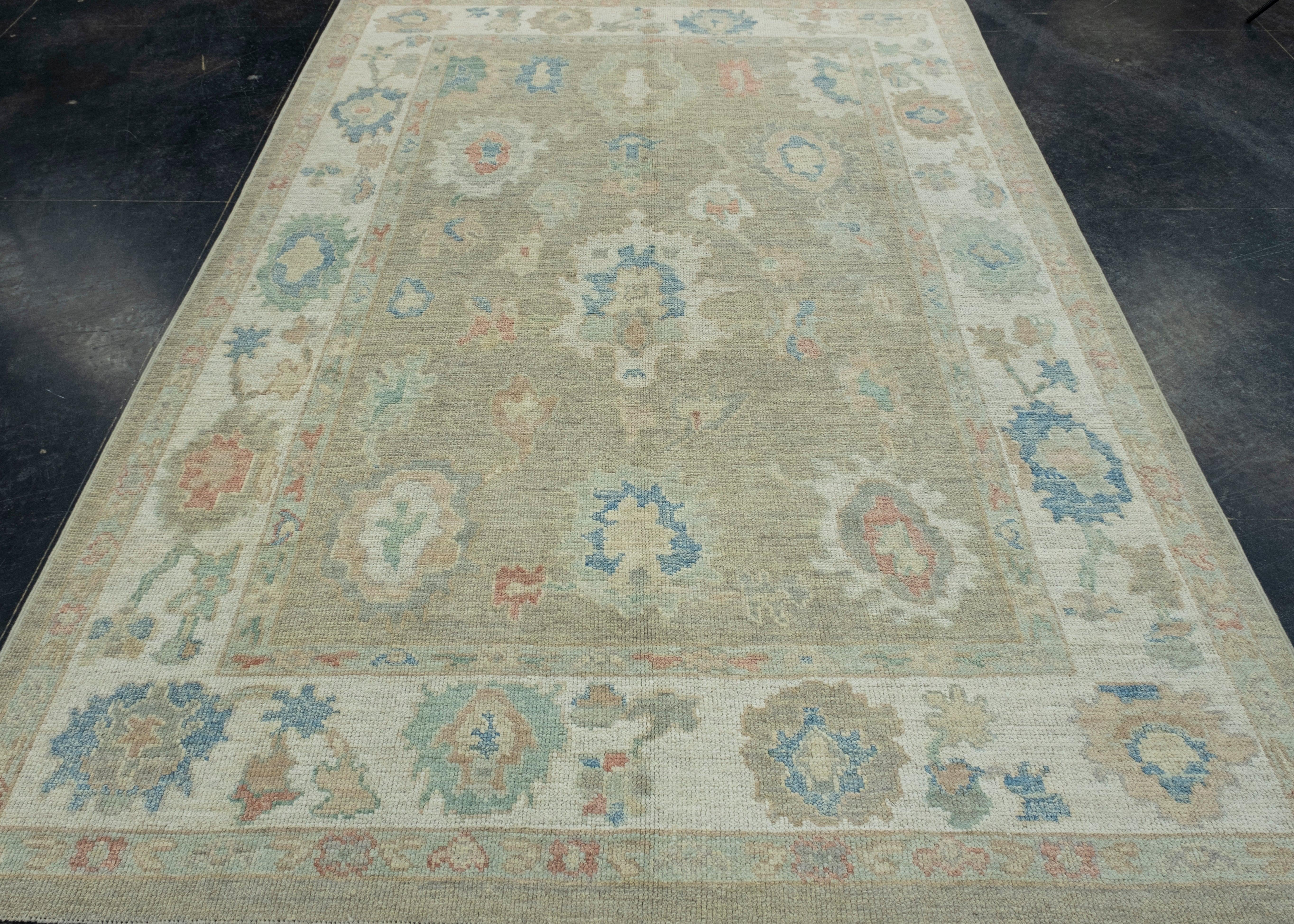Turkish Oushak Rug 6'2