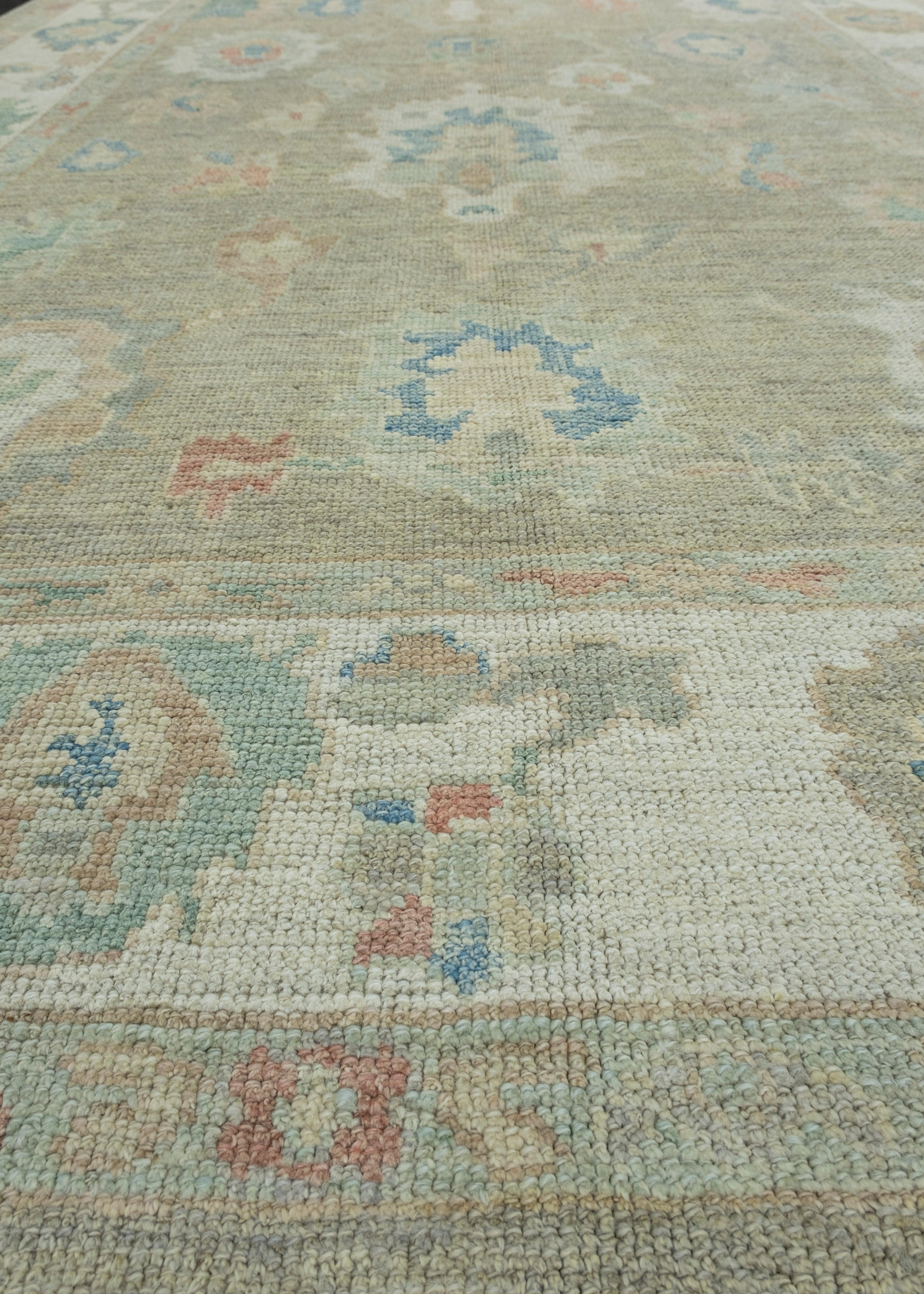 Contemporary Turkish Oushak Rug 6'2