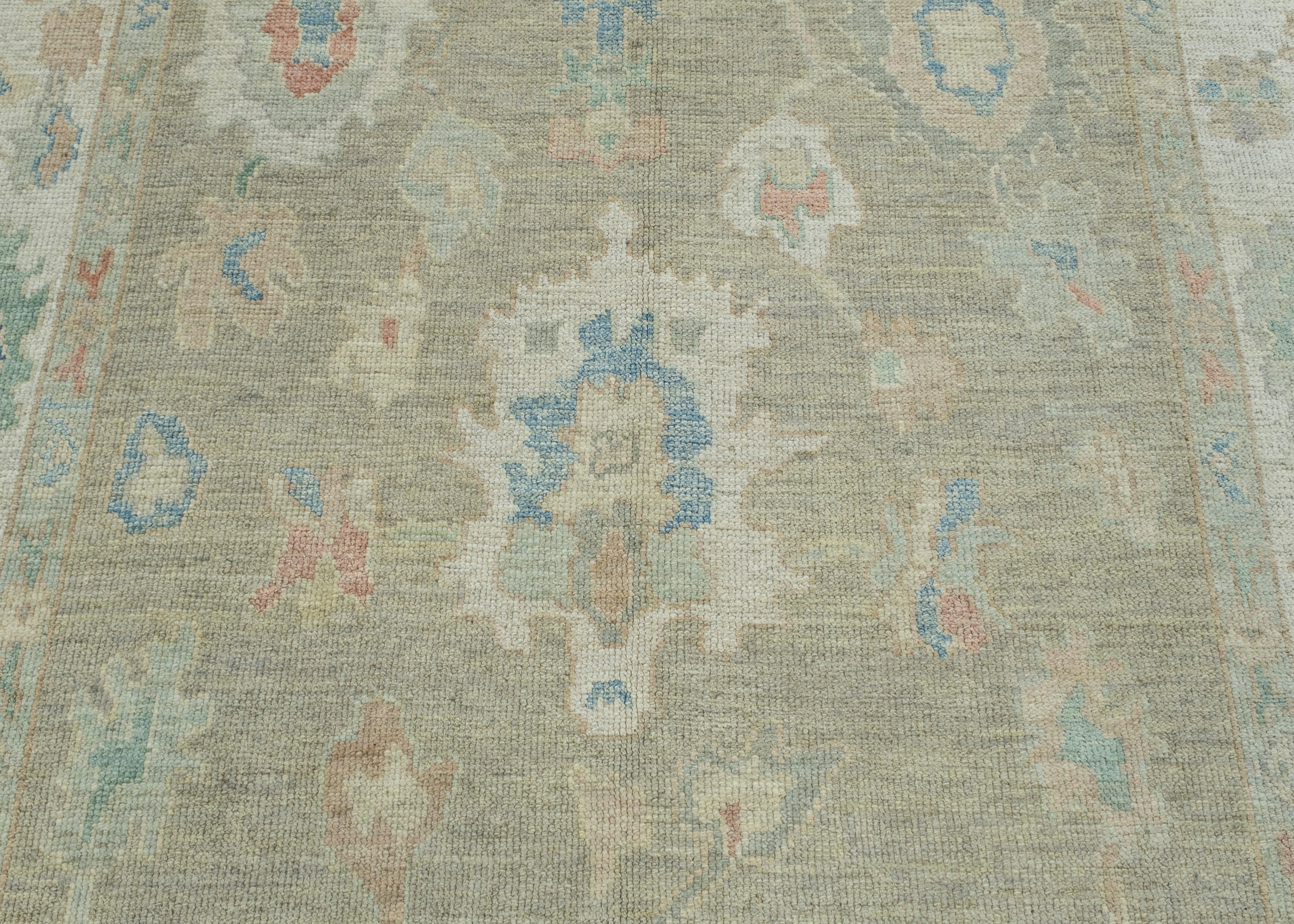 Wool Turkish Oushak Rug 6'2