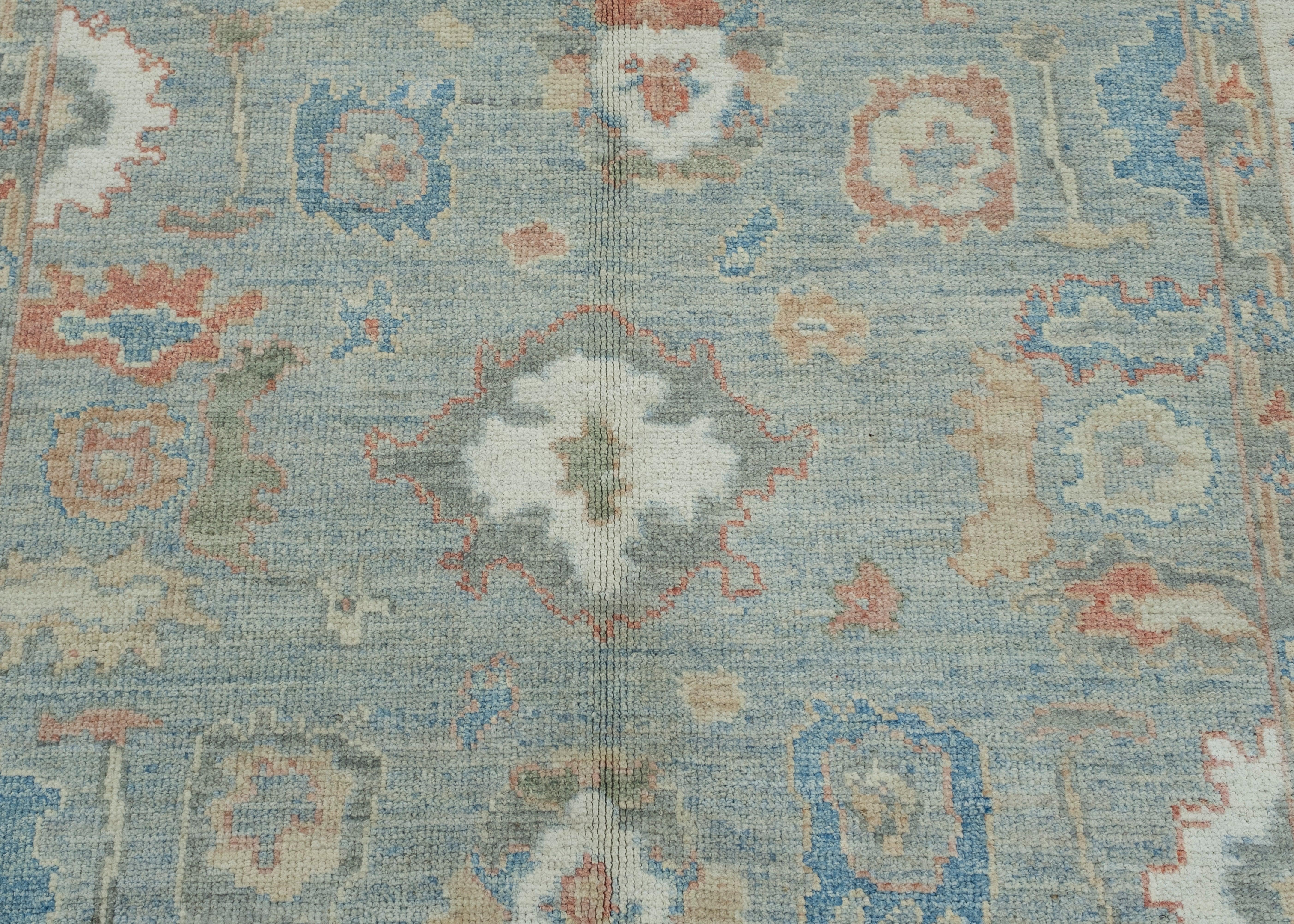 Wool Turkish Oushak Rug 6'2