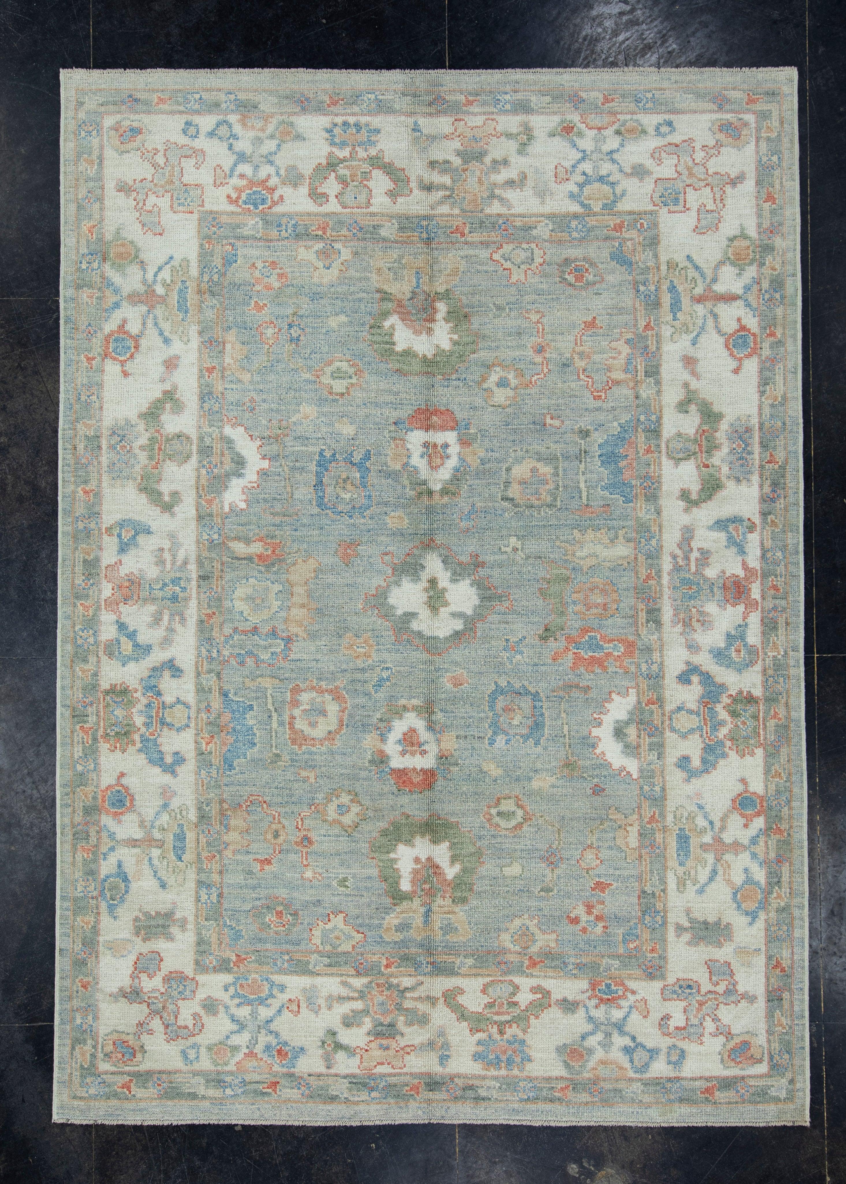 Turkish Oushak Rug 6'2