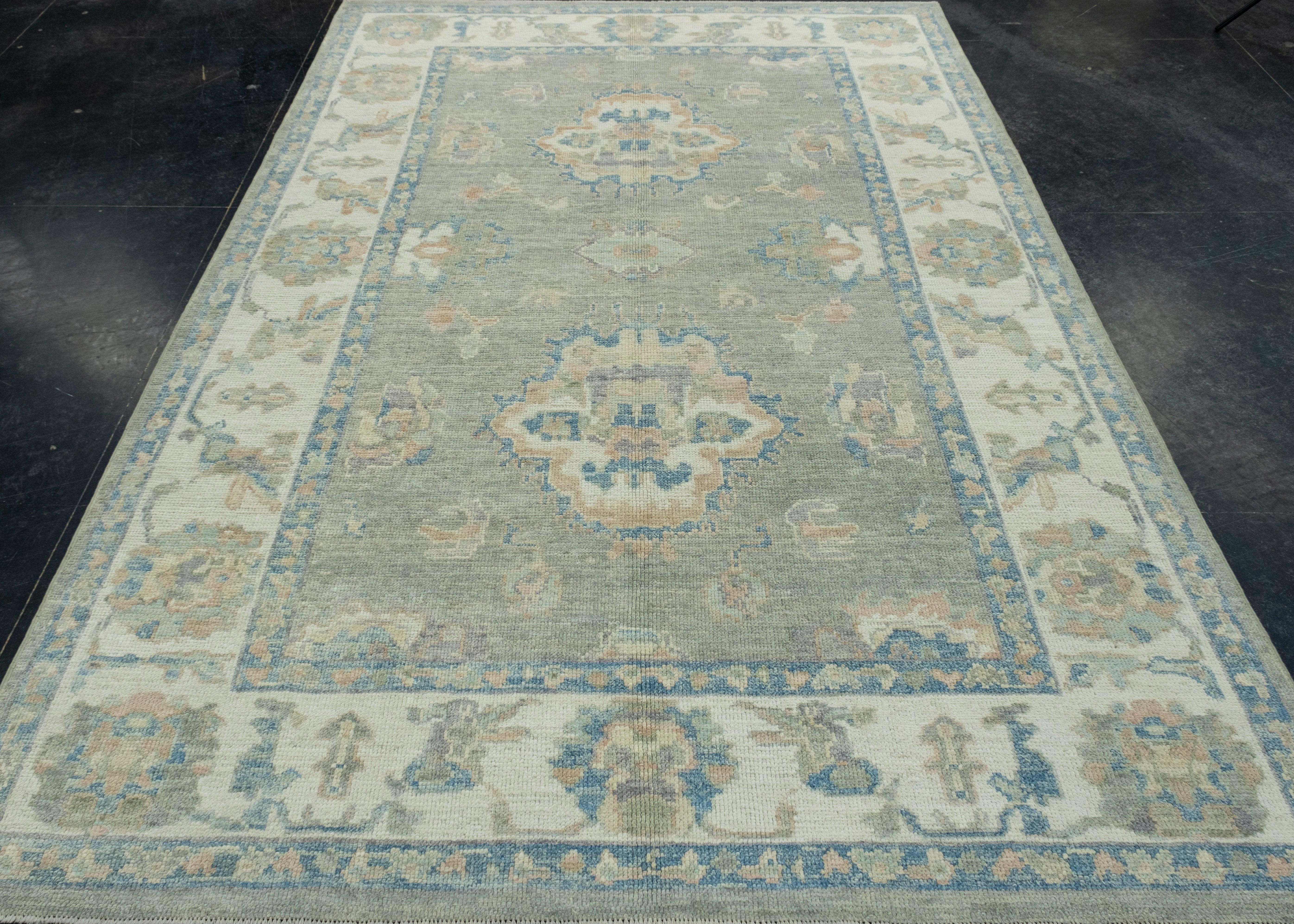 Turkish Oushak Rug 6'2