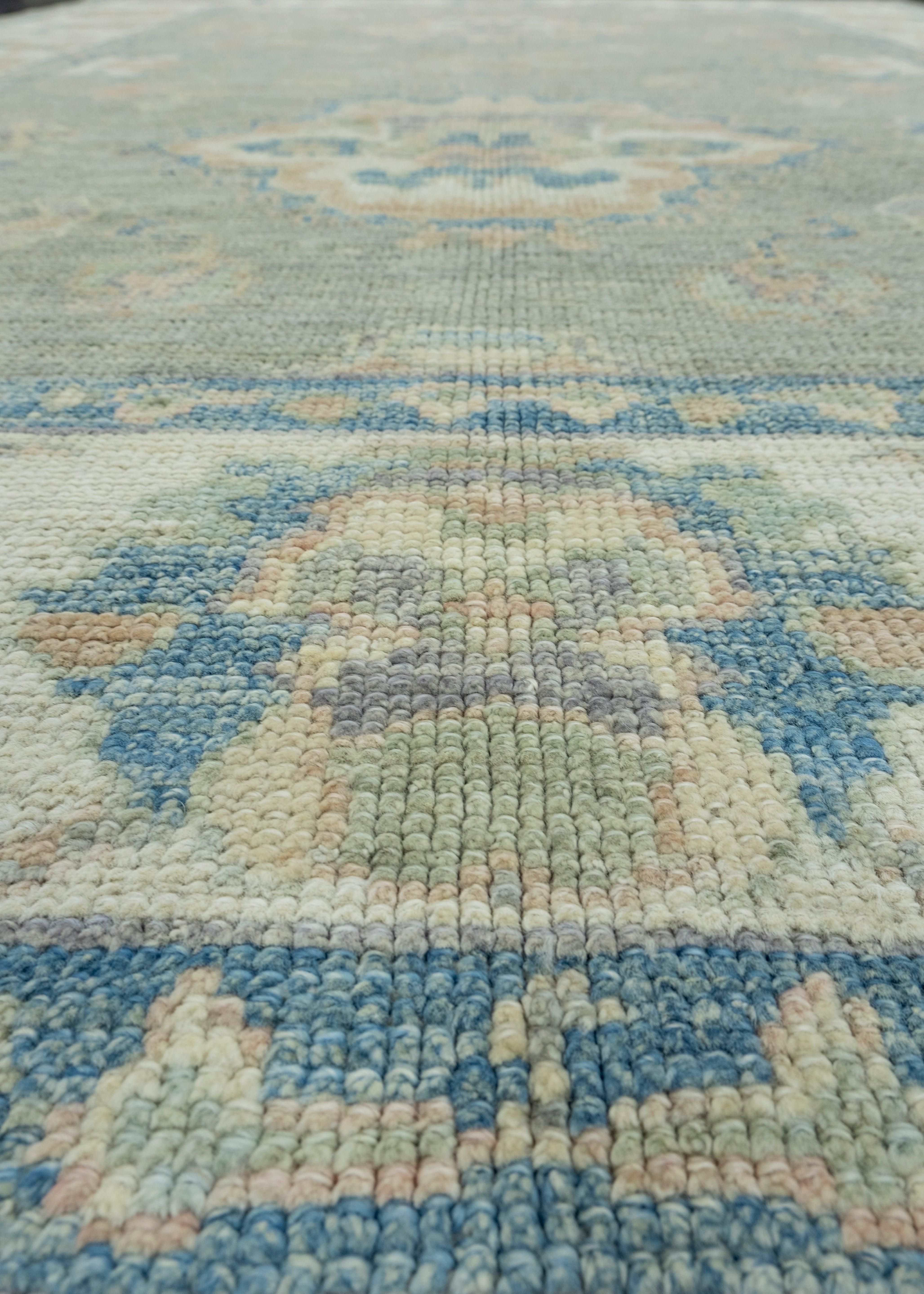 Contemporary Turkish Oushak Rug 6'2