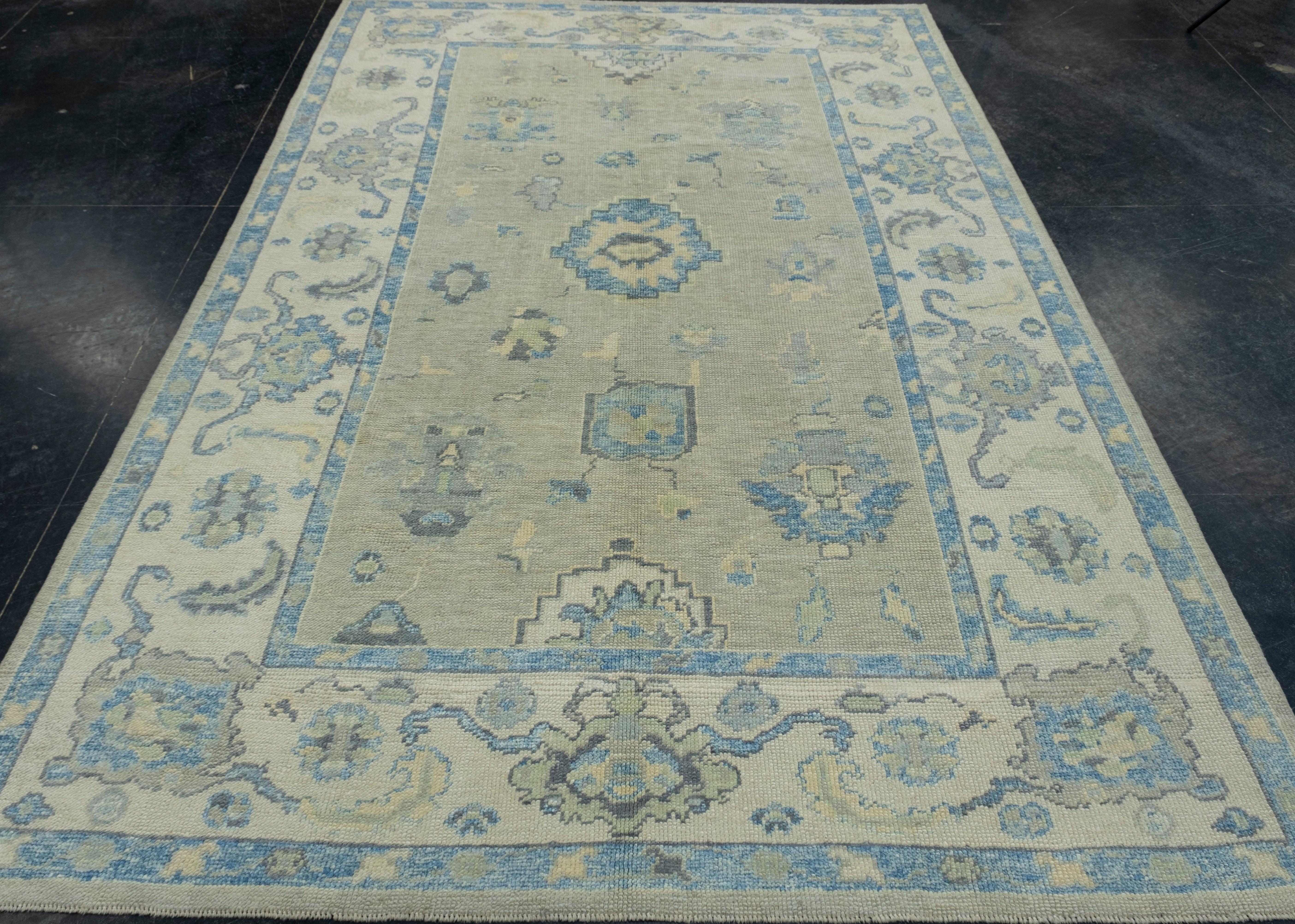 Turkish Oushak Rug 6'2