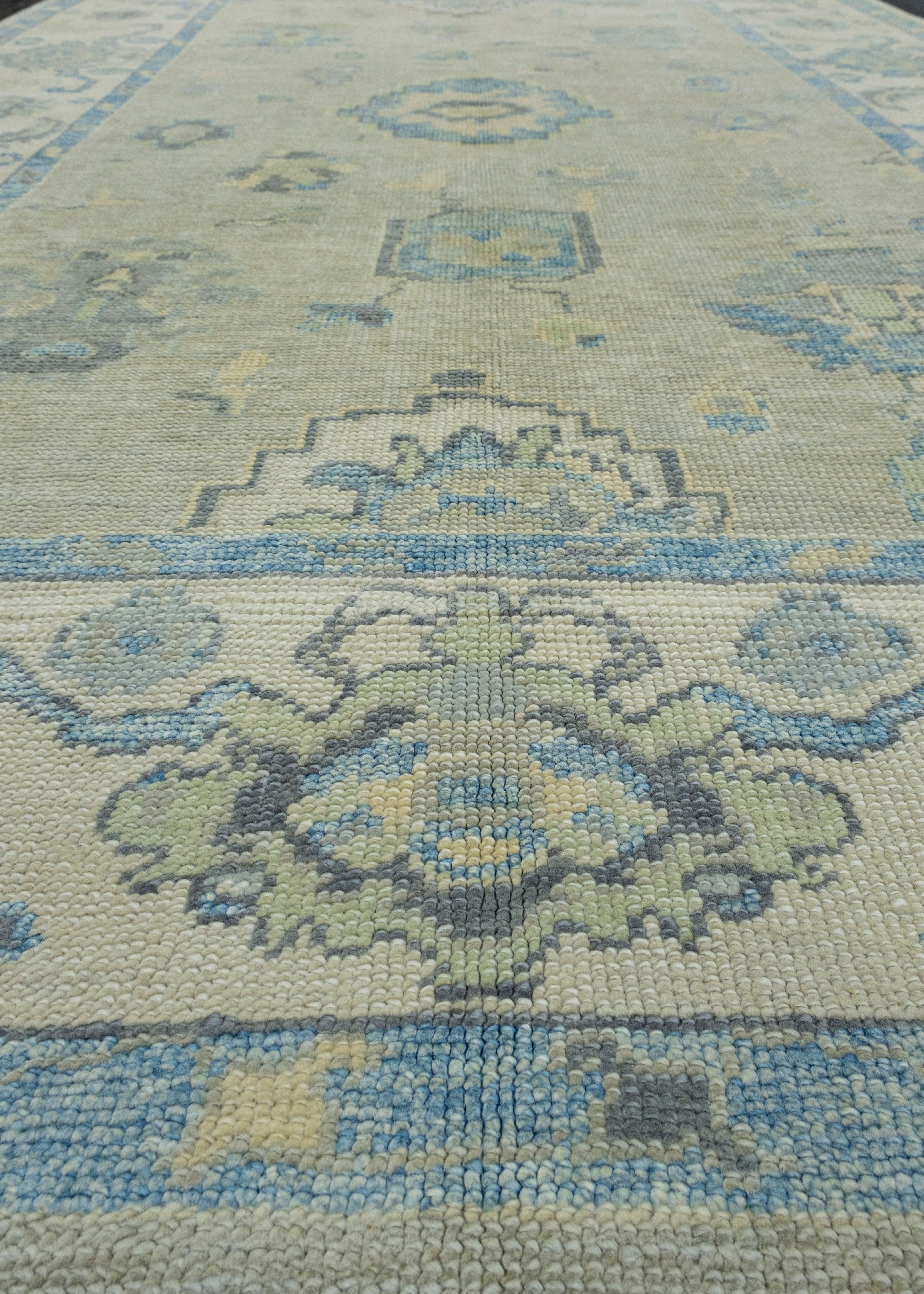 Contemporary Turkish Oushak Rug 6'2