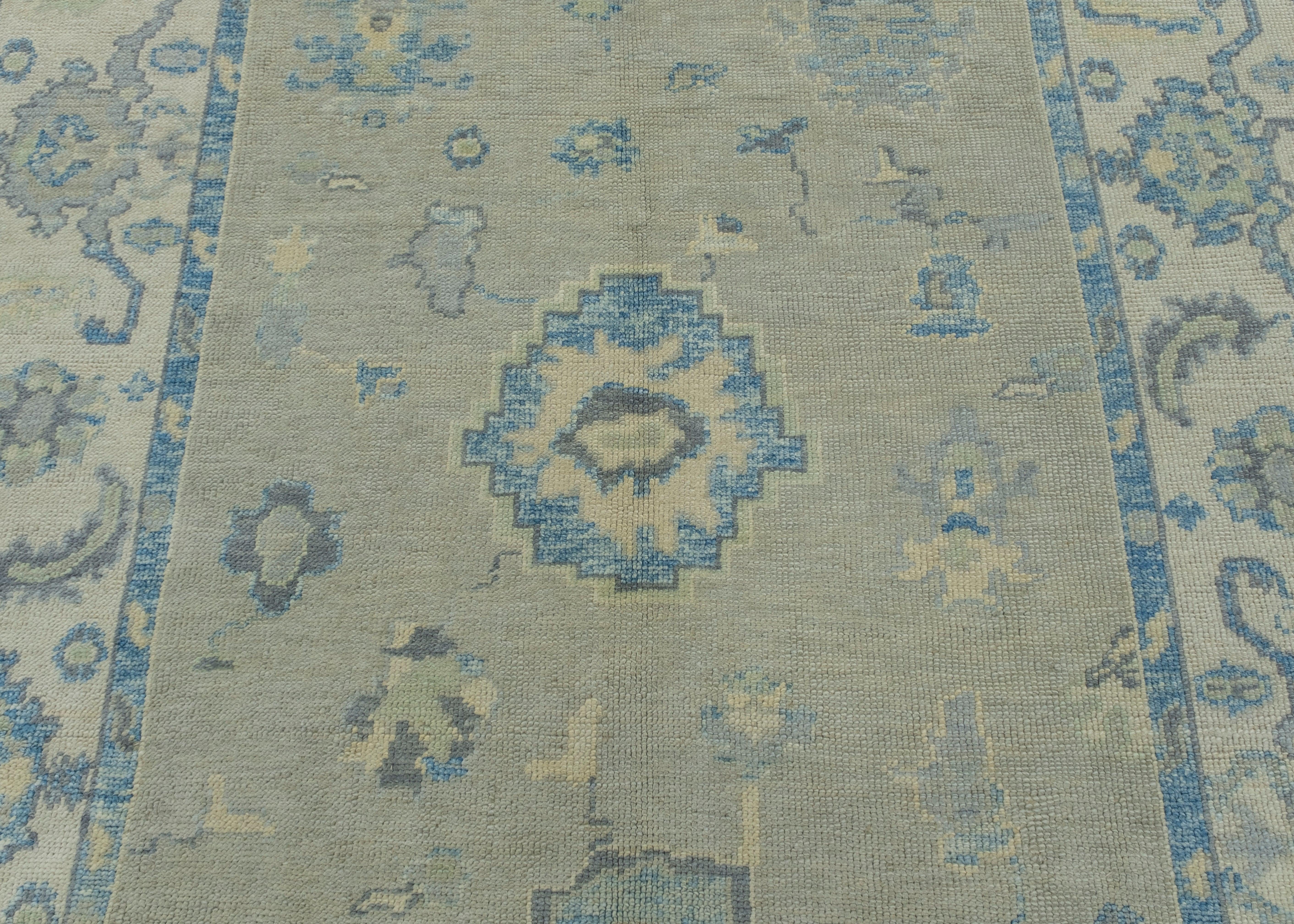 Wool Turkish Oushak Rug 6'2