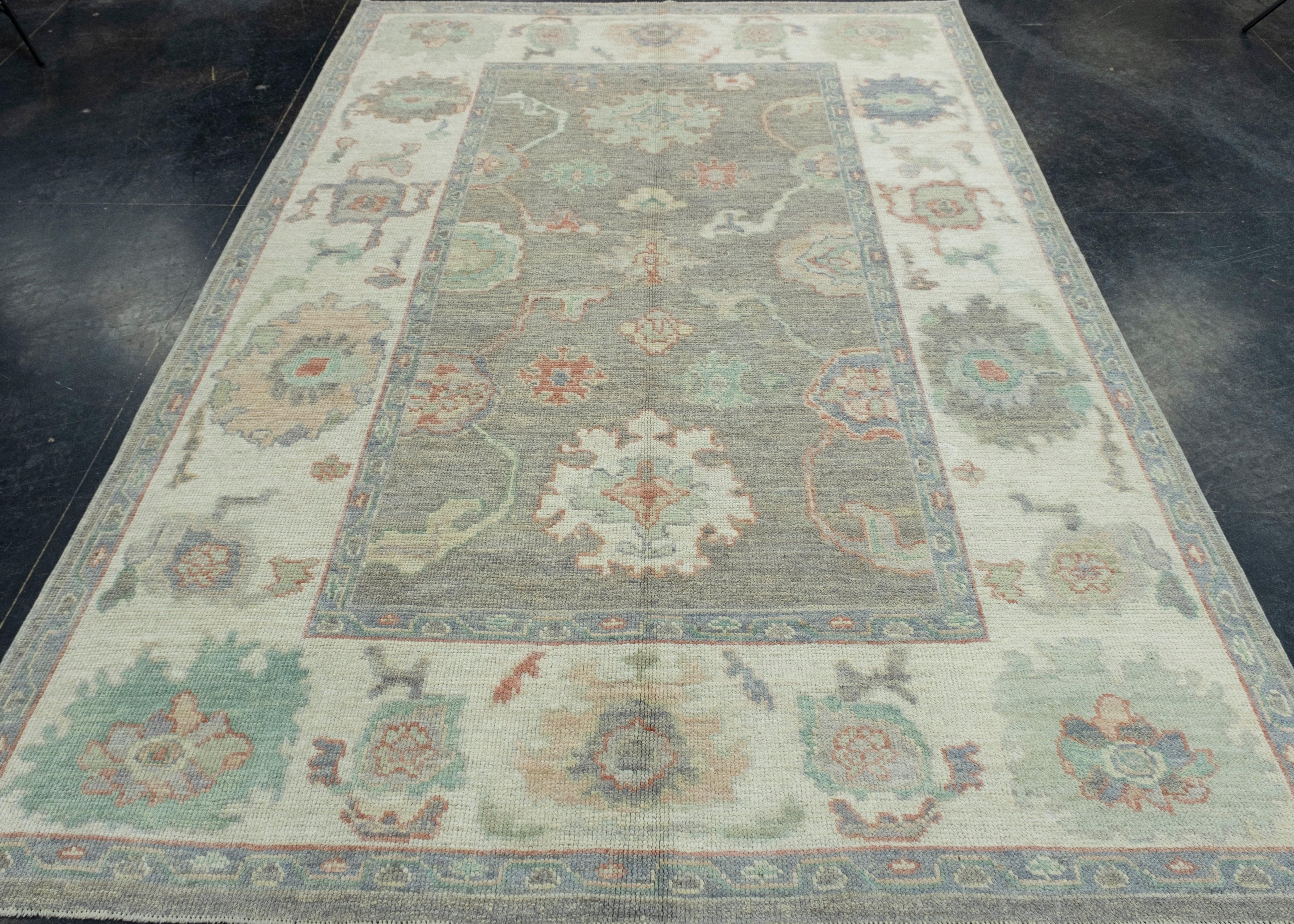 Turkish Oushak Rug 6'2