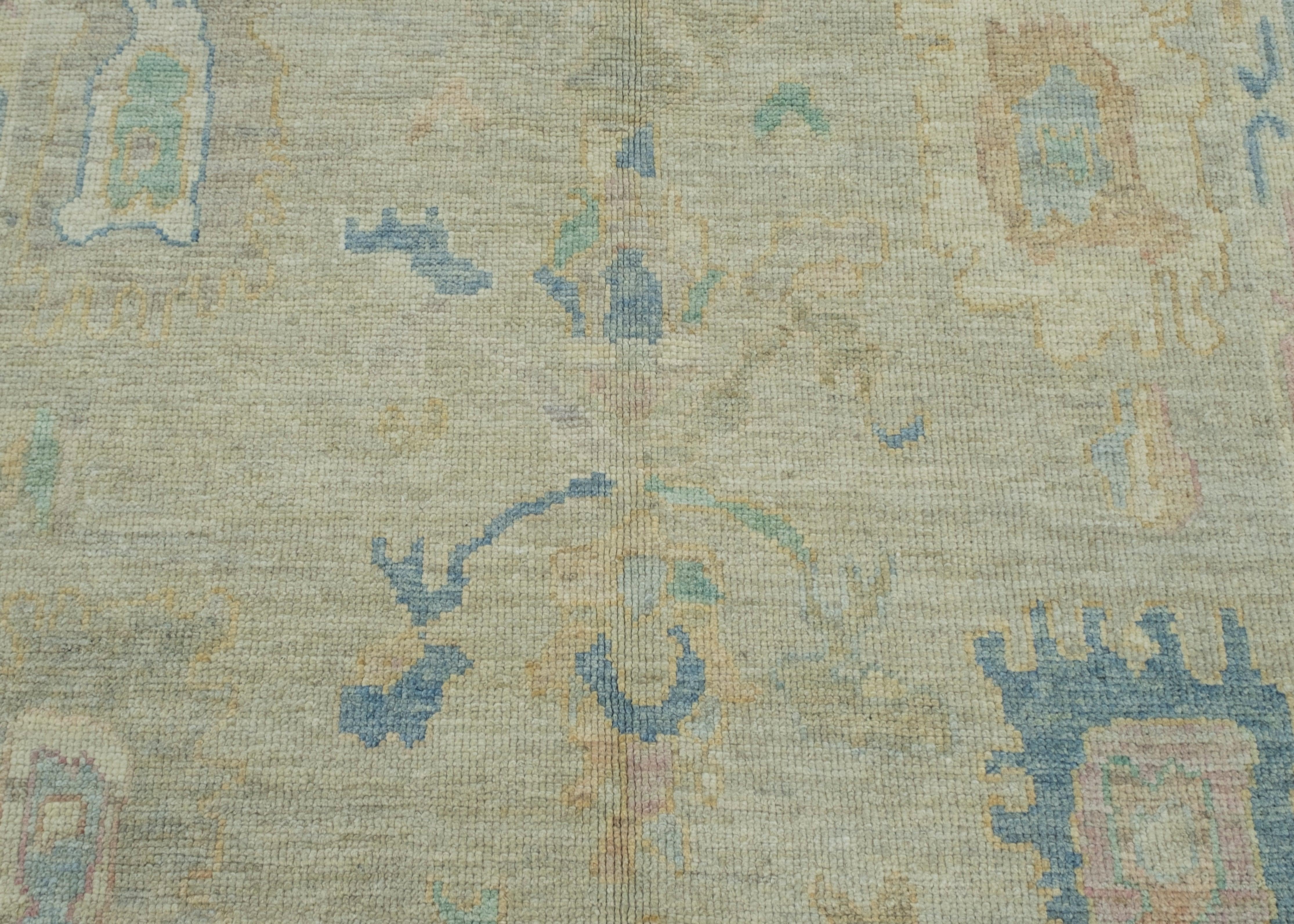Wool Turkish Oushak Rug 6'2