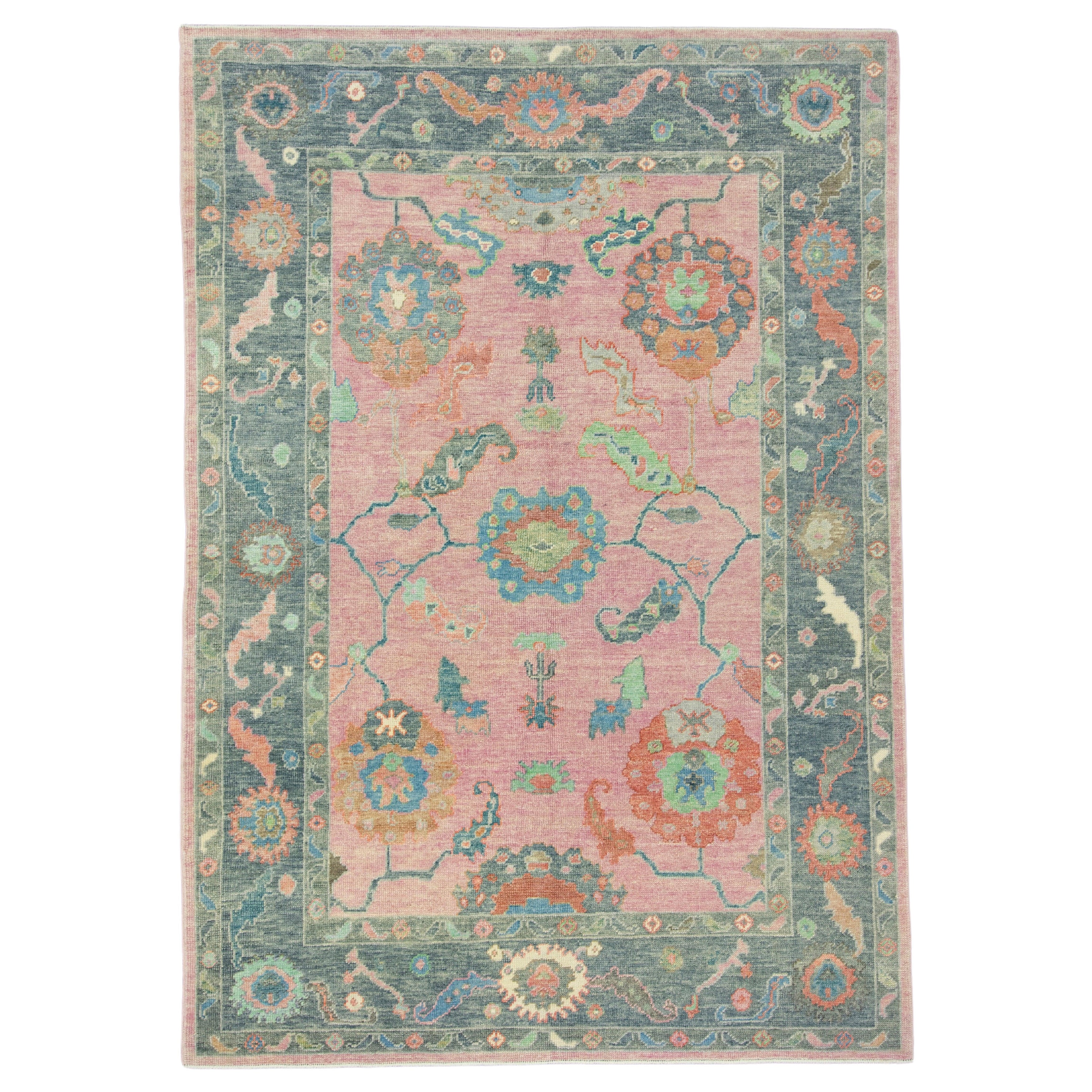 Türkischer Oushak-Teppich 6'3" x 8'11" #17151