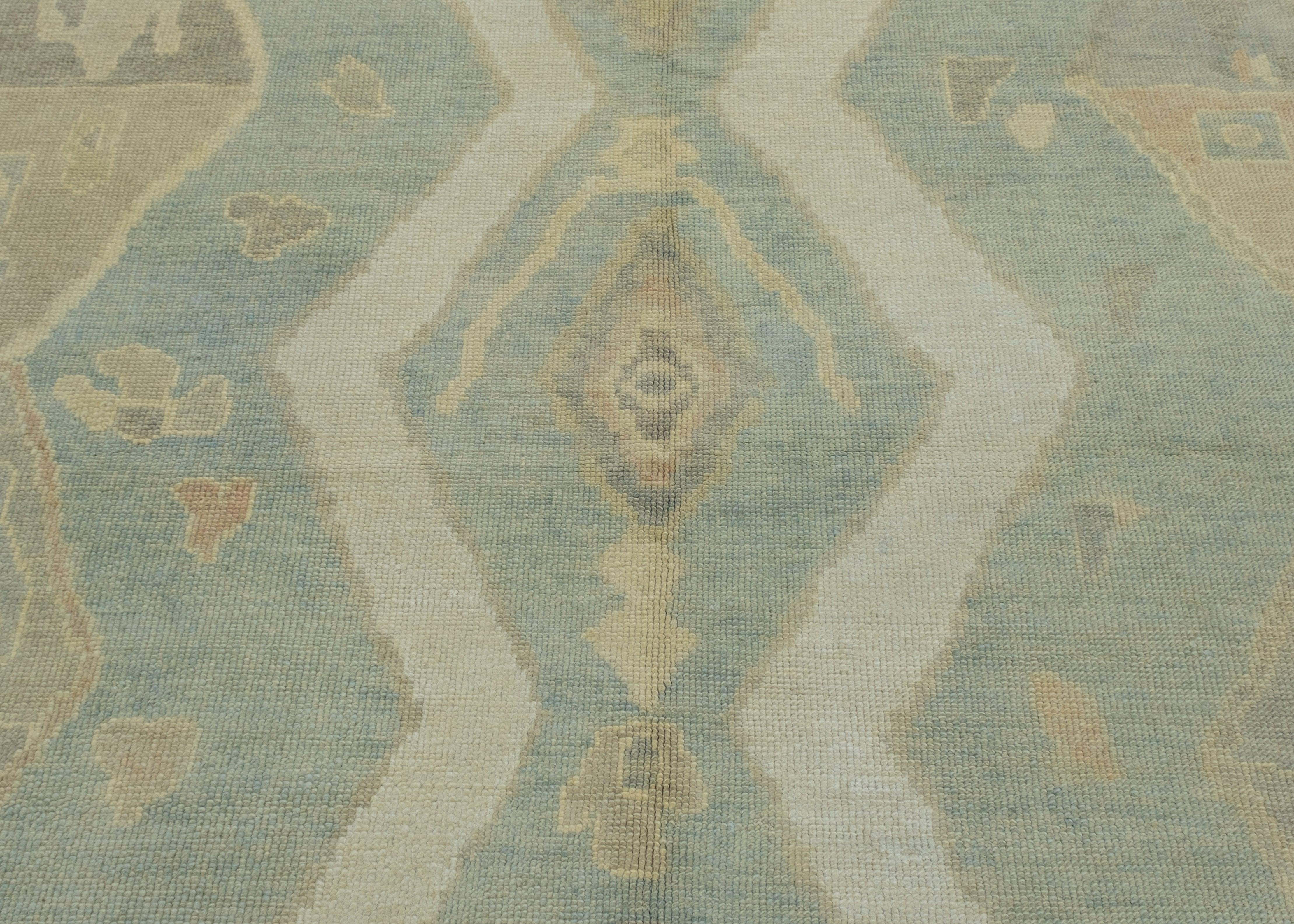 Wool Turkish Oushak Rug 6'3
