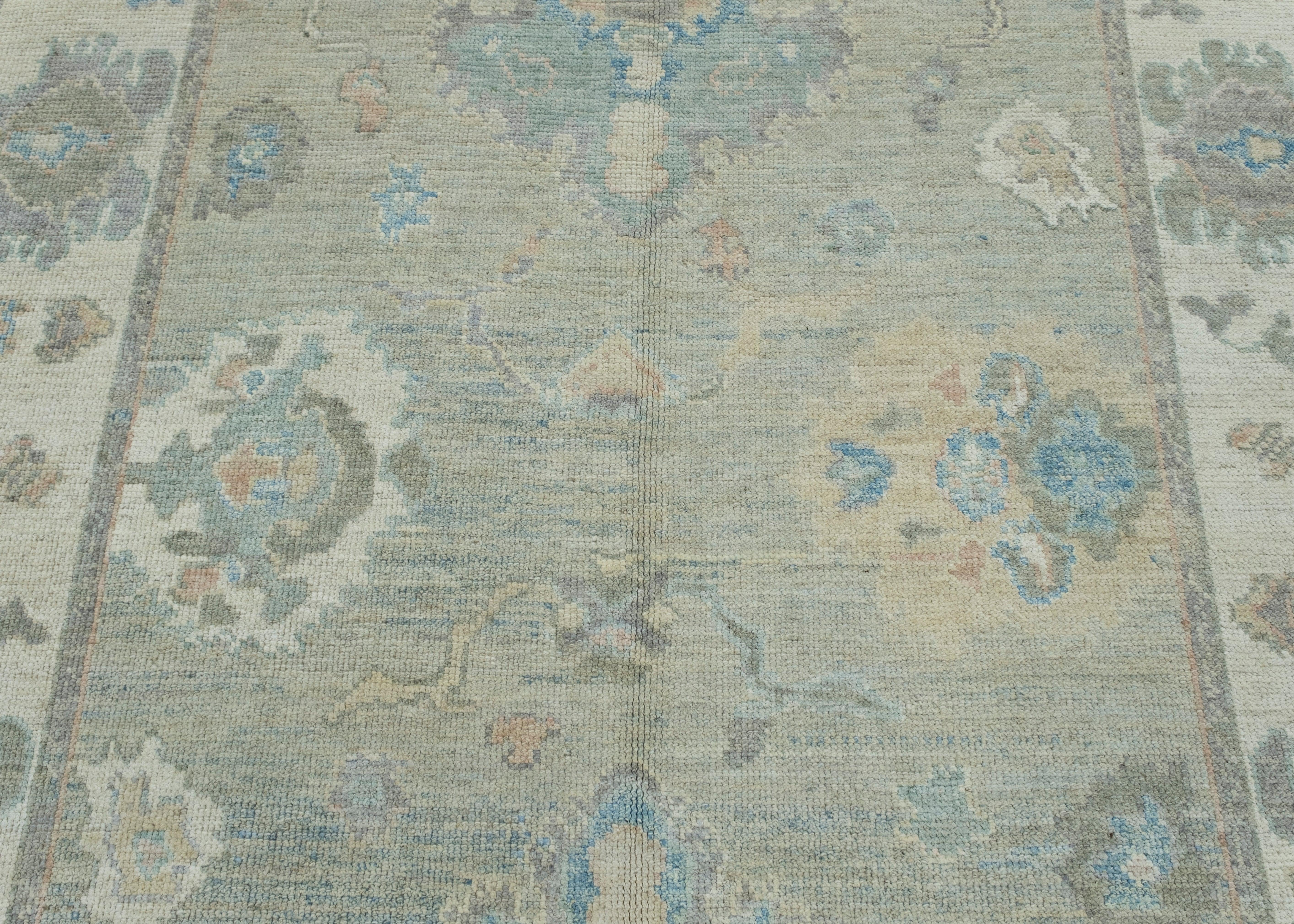 Wool Turkish Oushak Rug 6'3