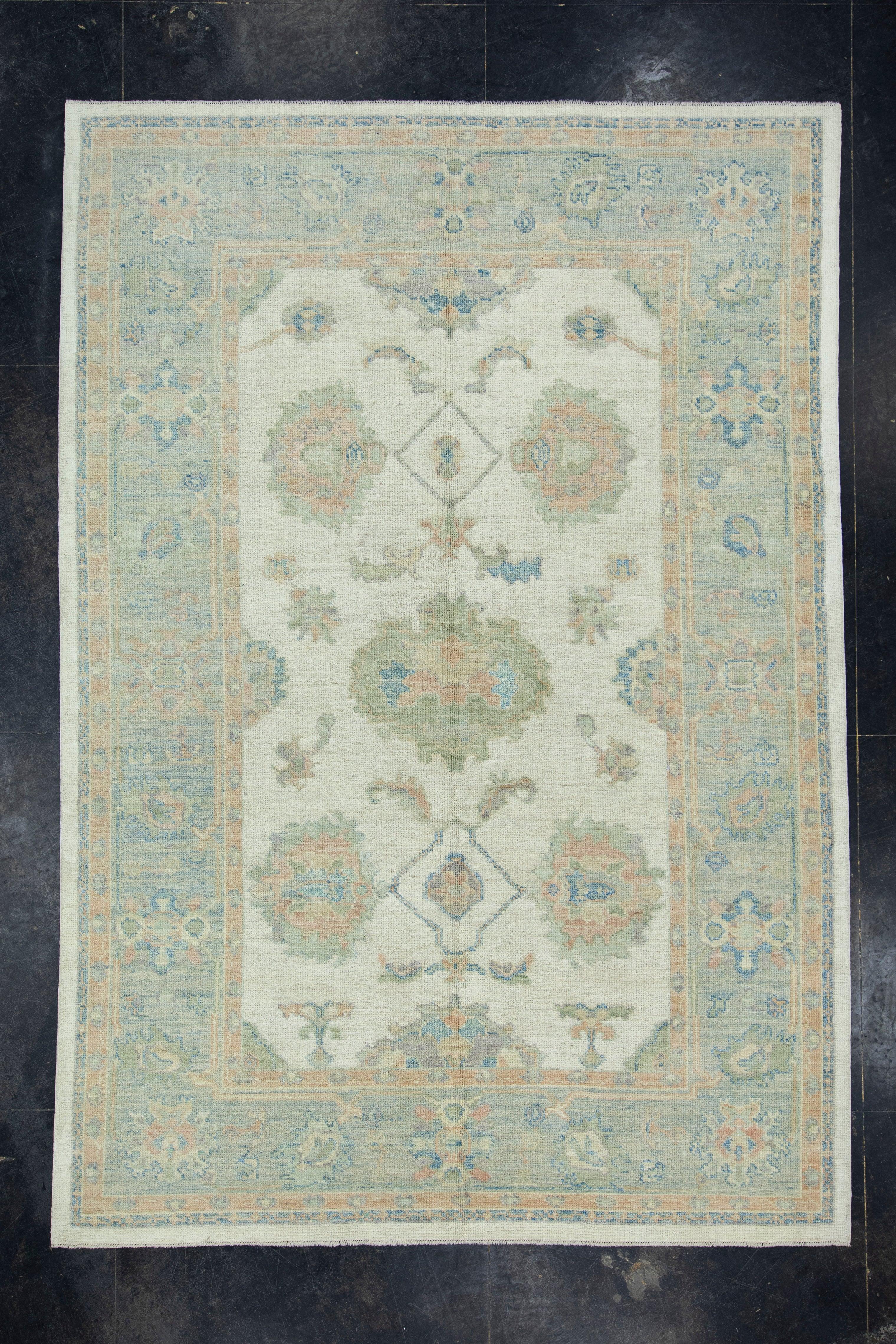 Turkish Oushak Rug 6'4