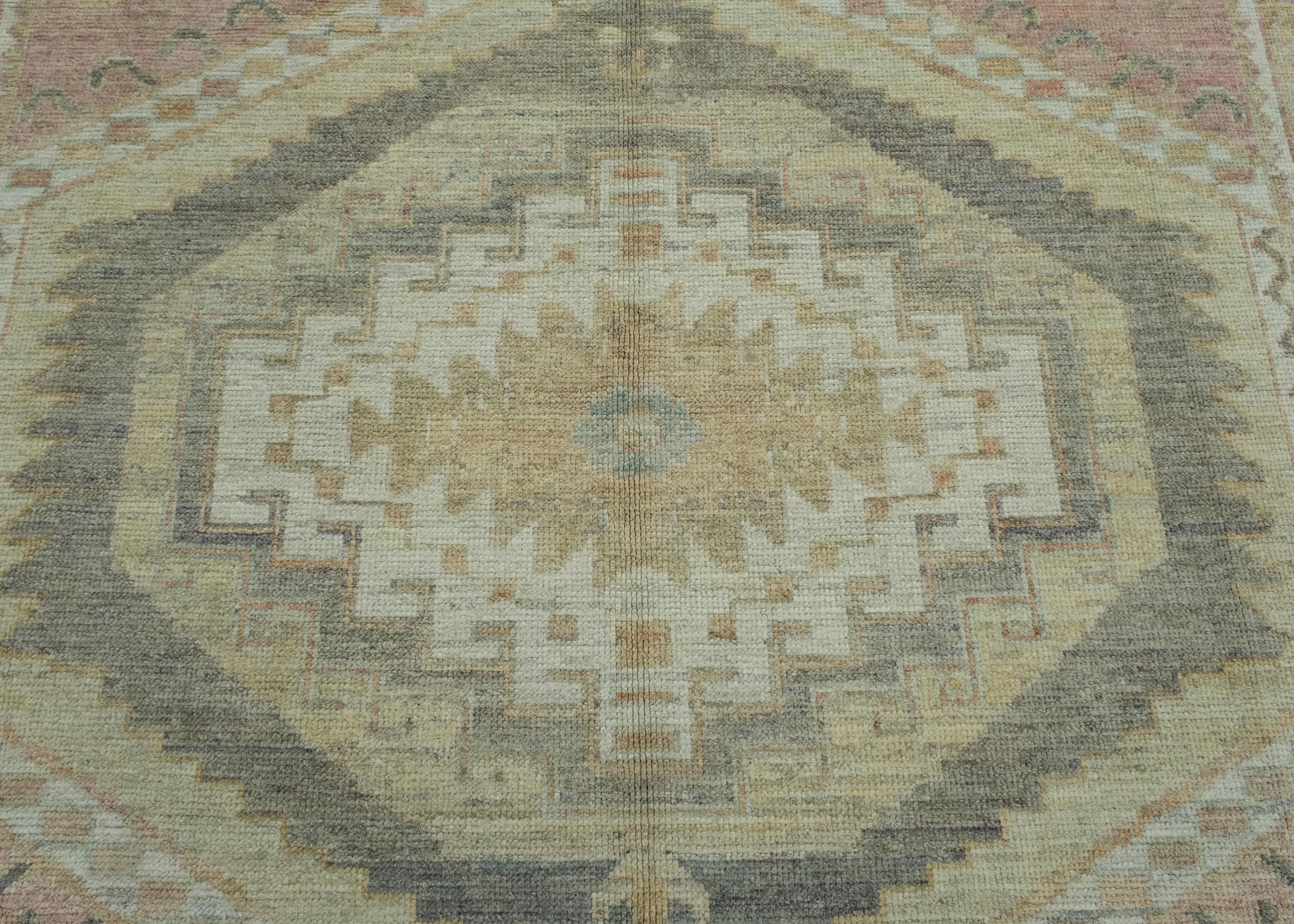 XXI secolo e contemporaneo Tappeto Oushak turco 7'11