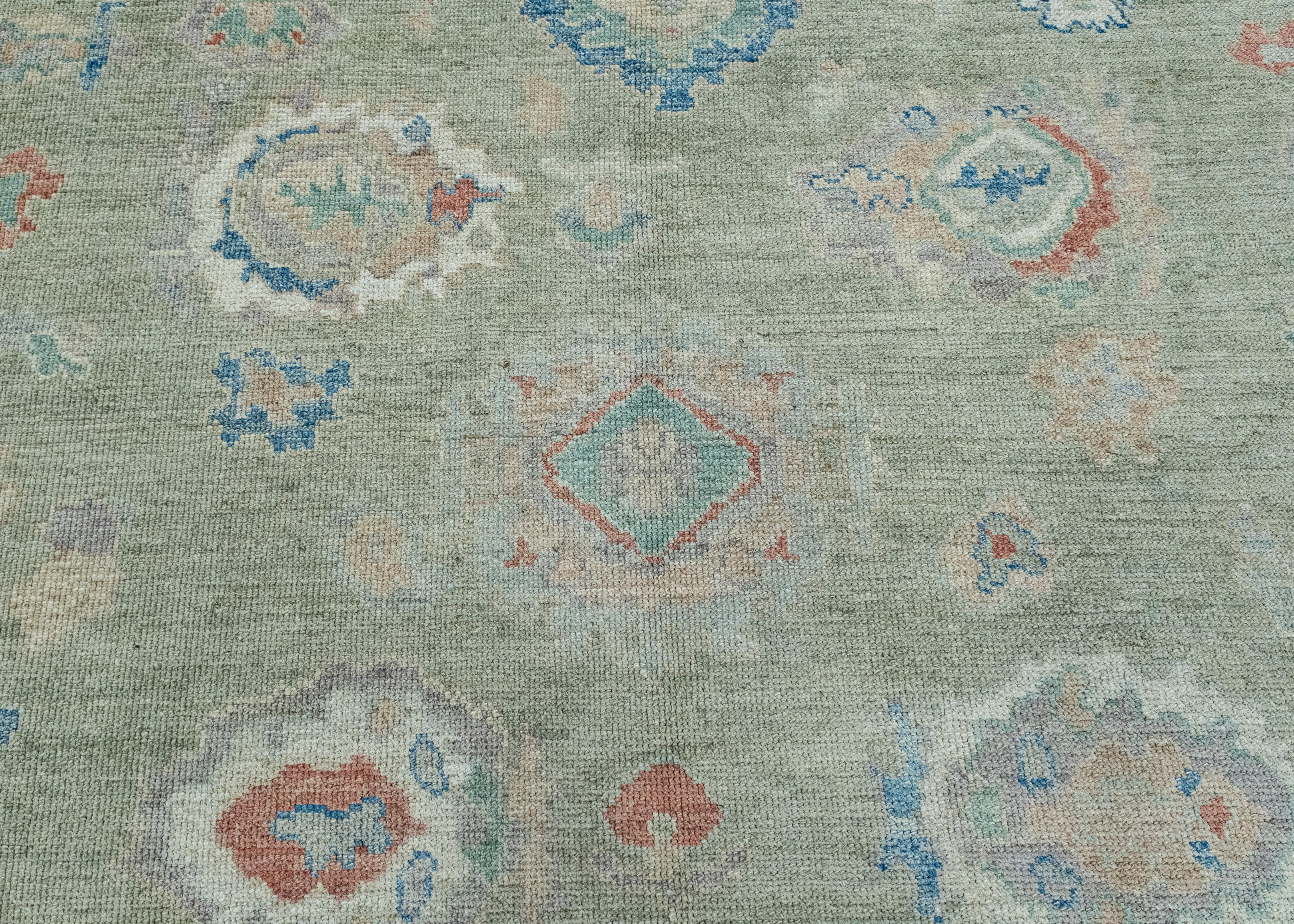 Wool Turkish Oushak Rug 8'1