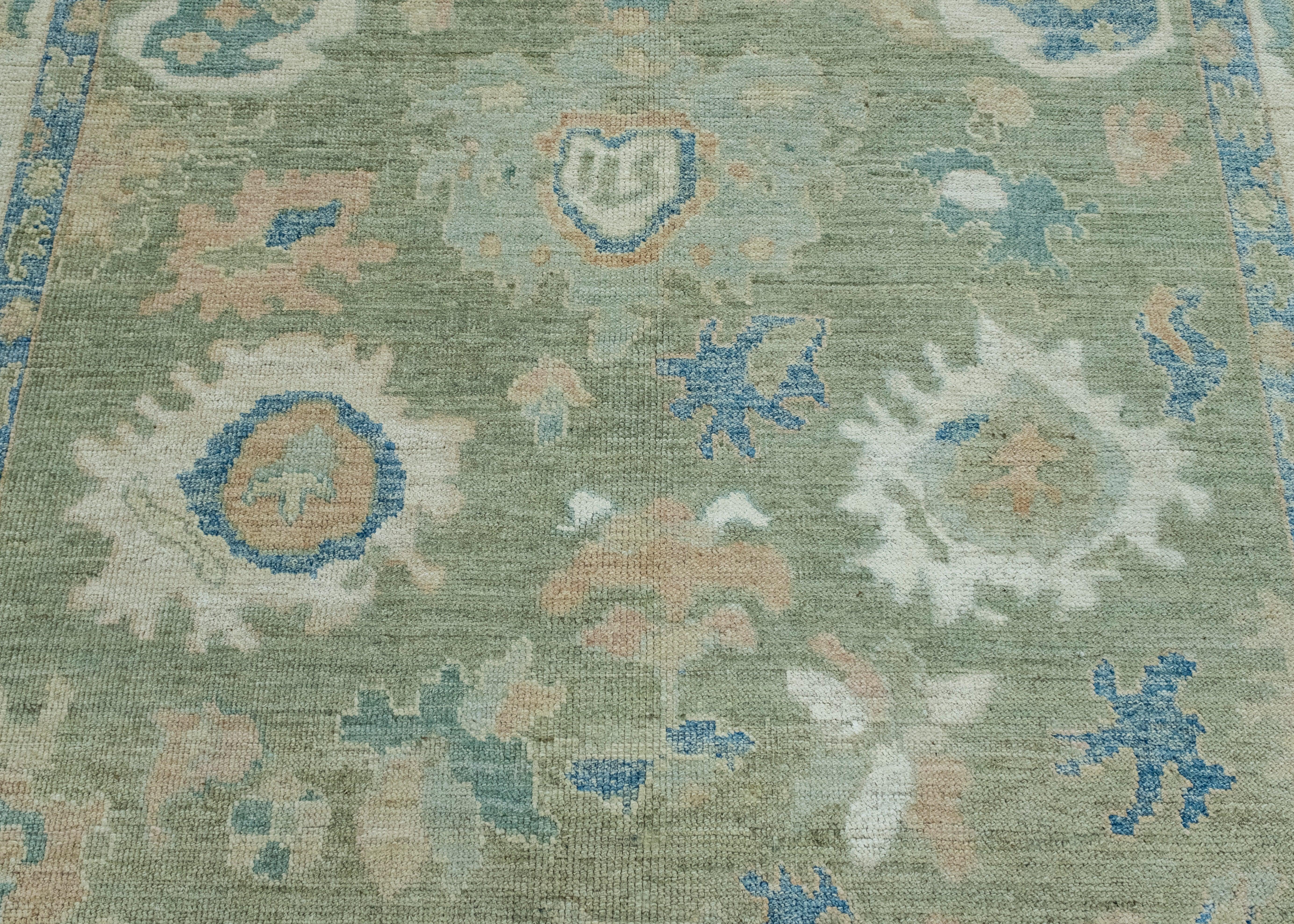 Wool Turkish Oushak Rug 8'1