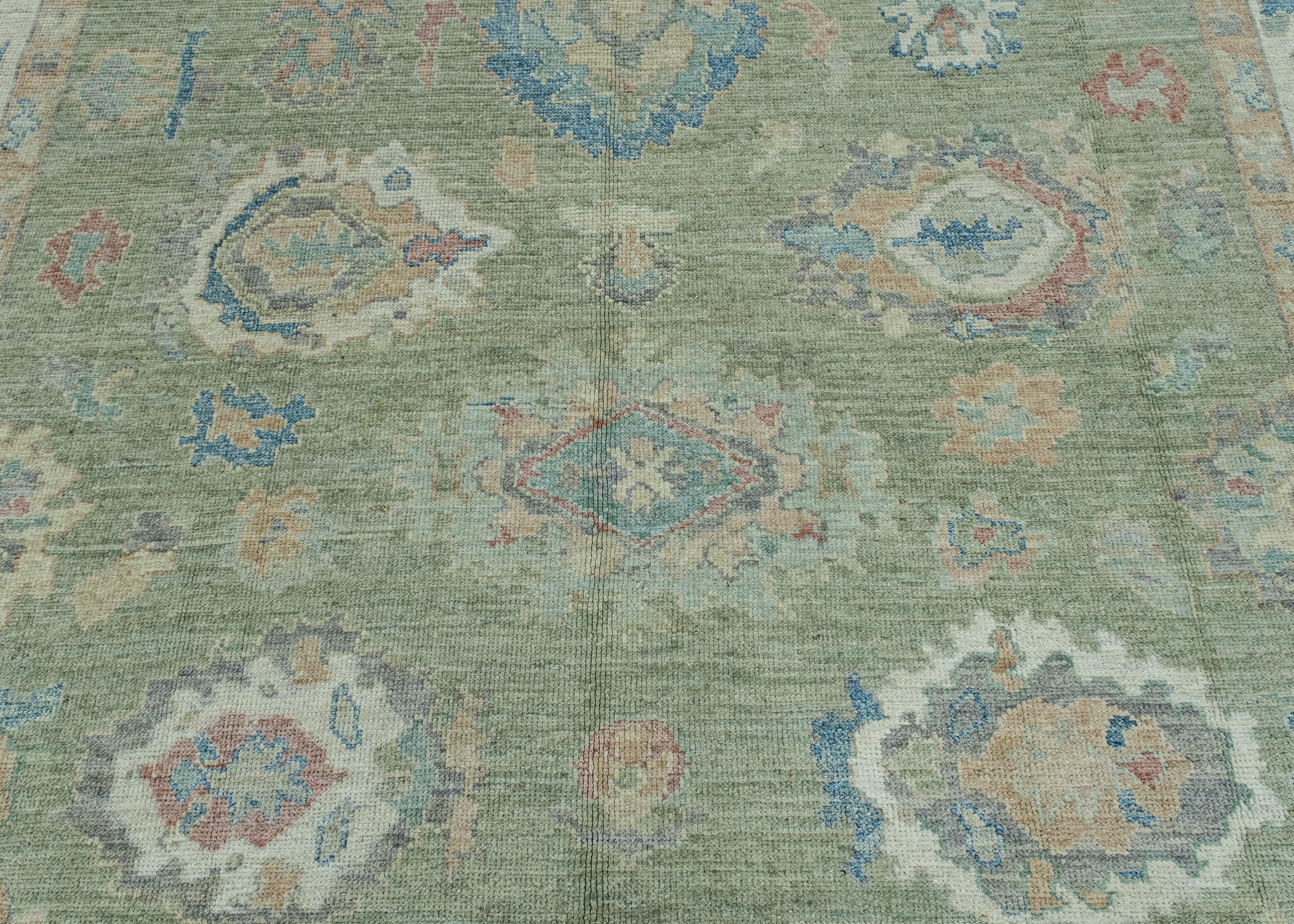 Wool Turkish Oushak Rug 8'10