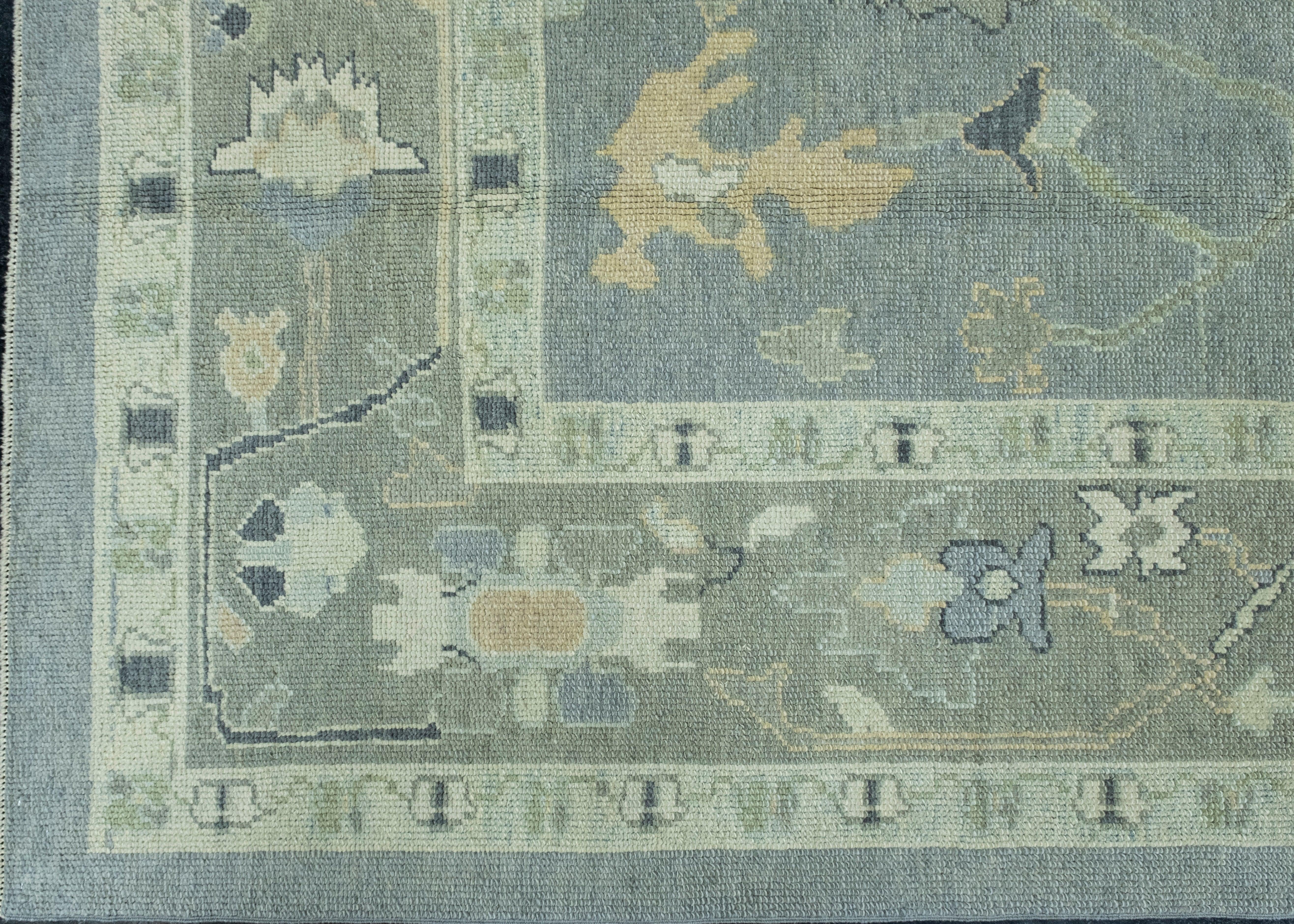 Wool Turkish Oushak Rug 8'11