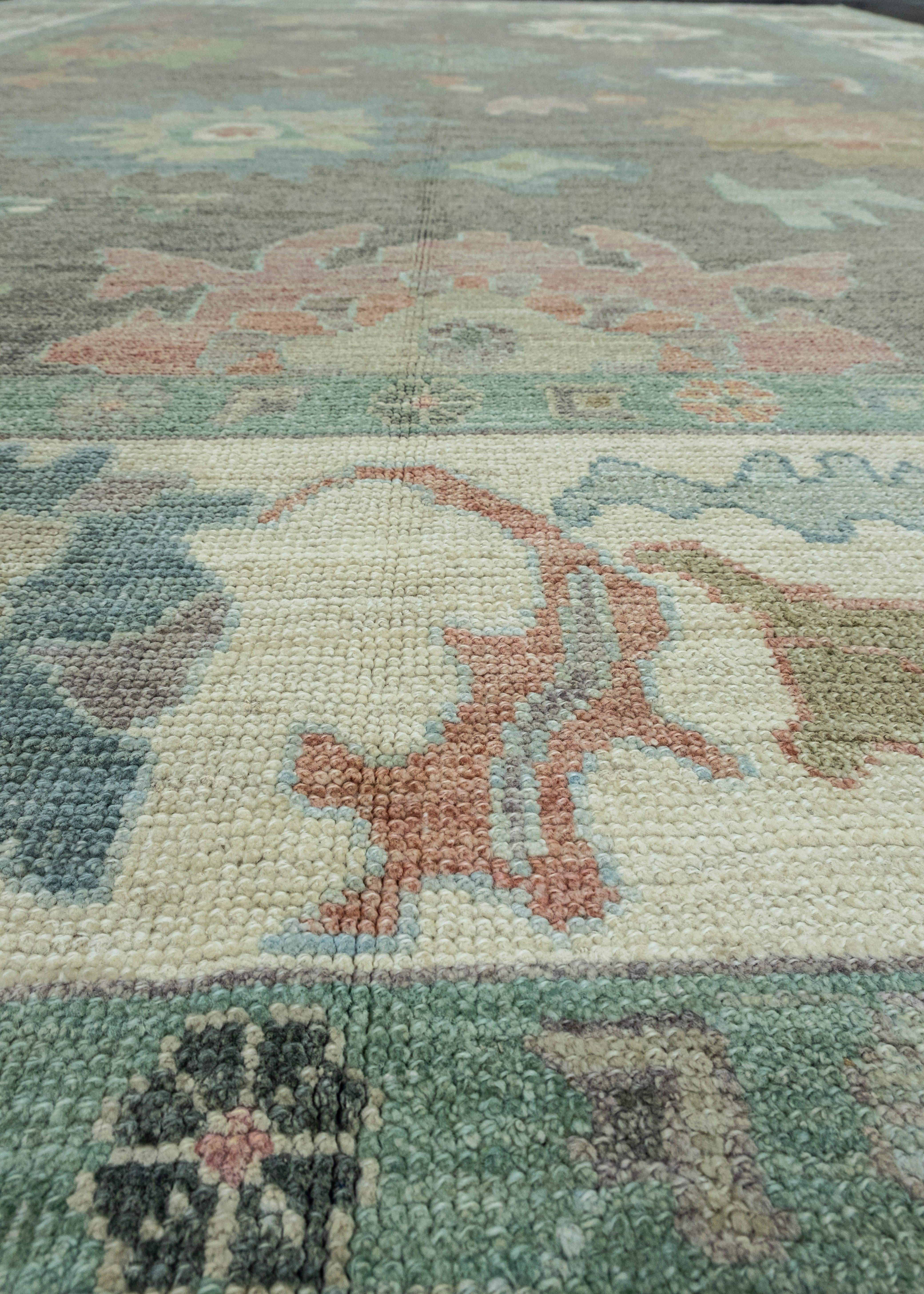 Contemporary Turkish Oushak Rug 8'11