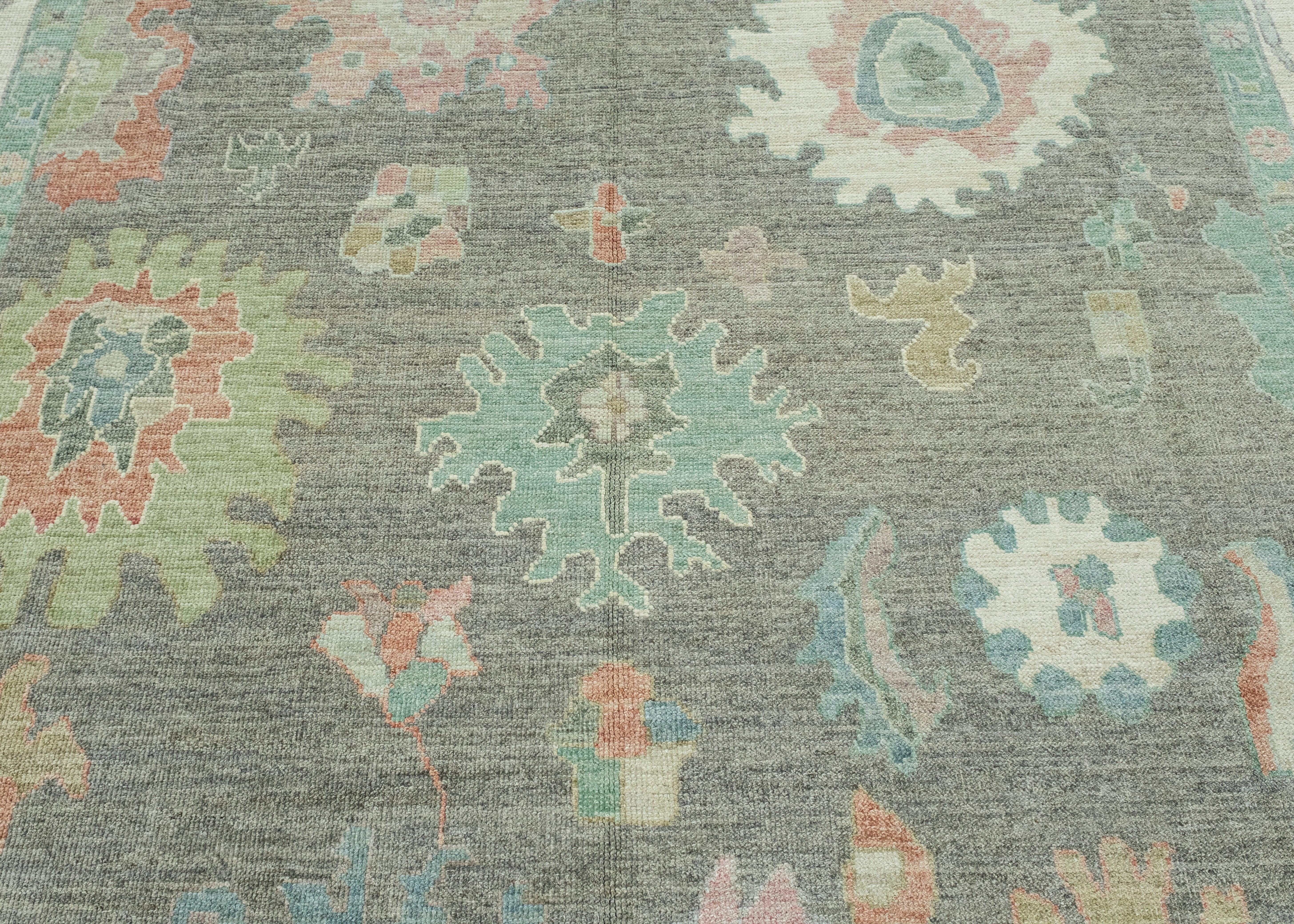 Wool Turkish Oushak Rug 8'11