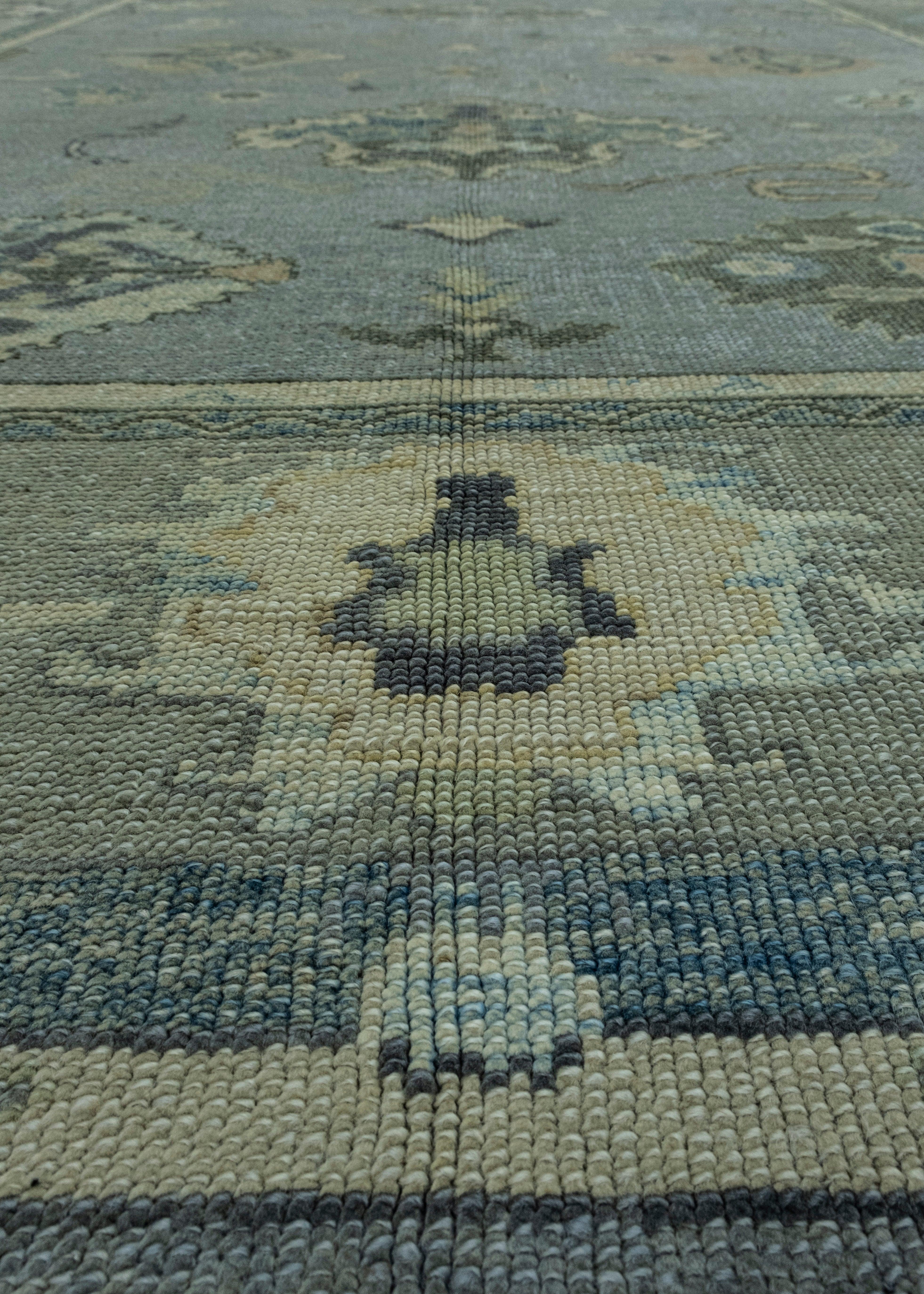 Contemporary Turkish Oushak Rug 8'11
