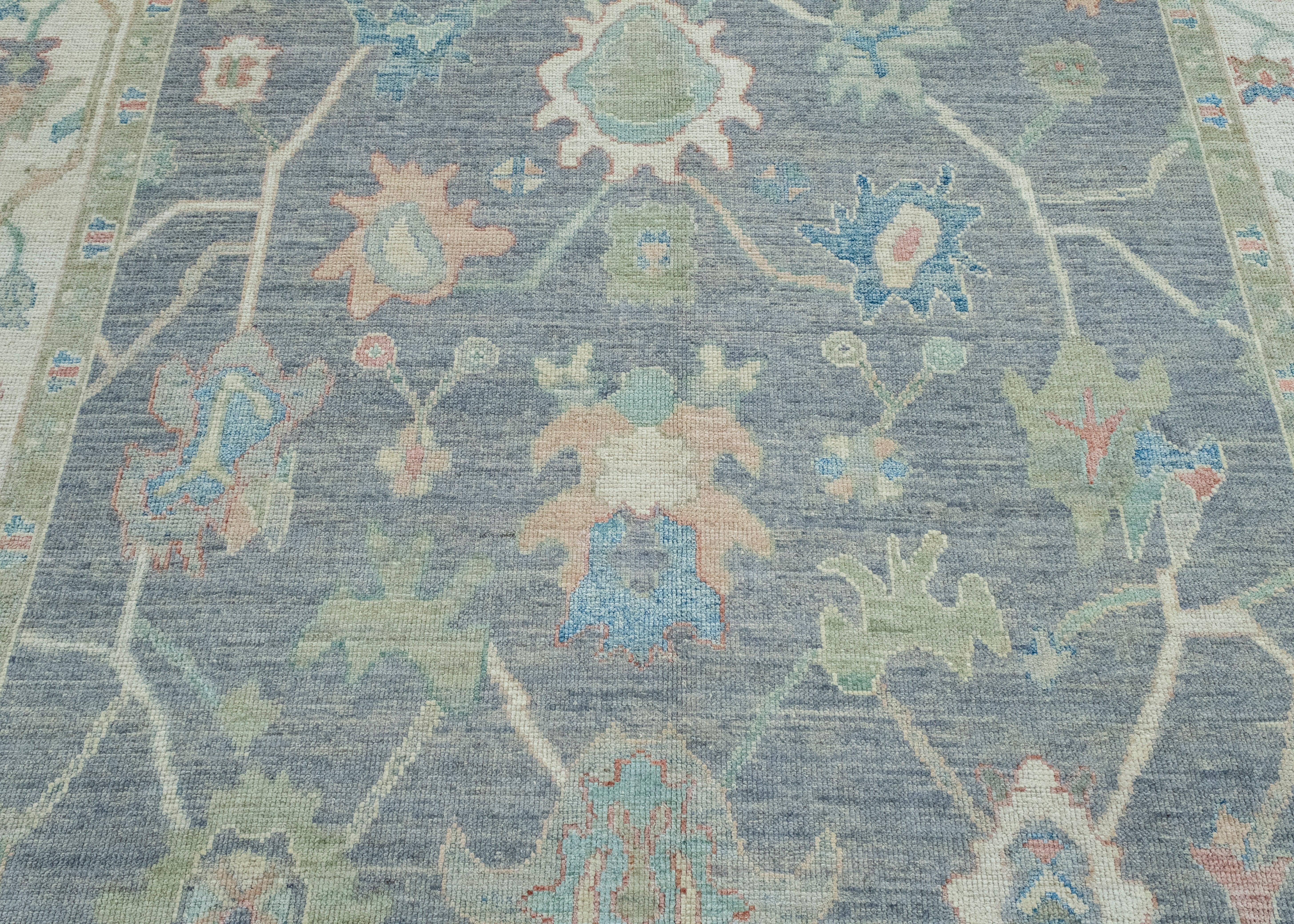 Wool Turkish Oushak Rug 8'3