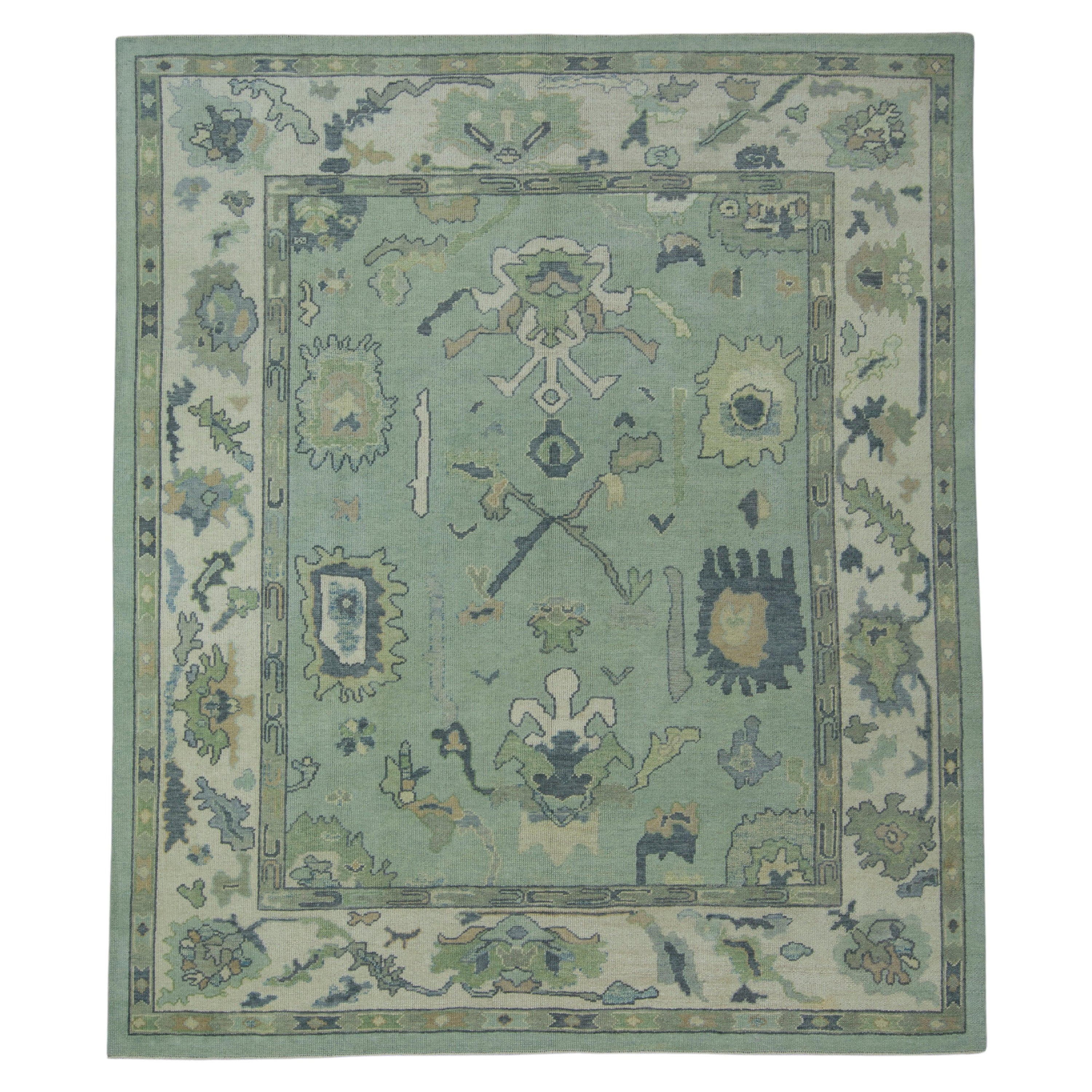 Turkish Oushak Rug 8'3" x 9'8" #17193 For Sale