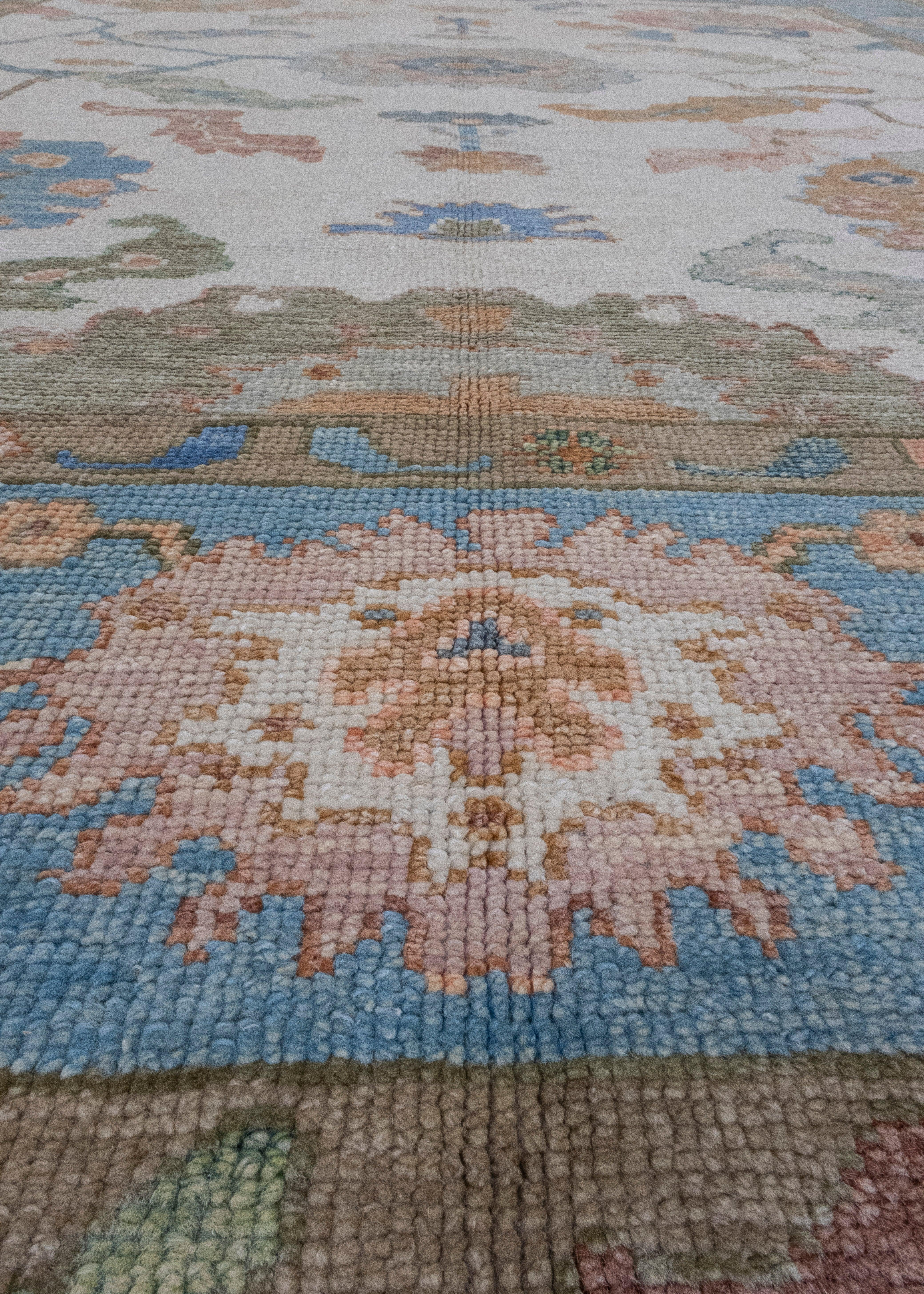 Wool Turkish Oushak Rug 8'5