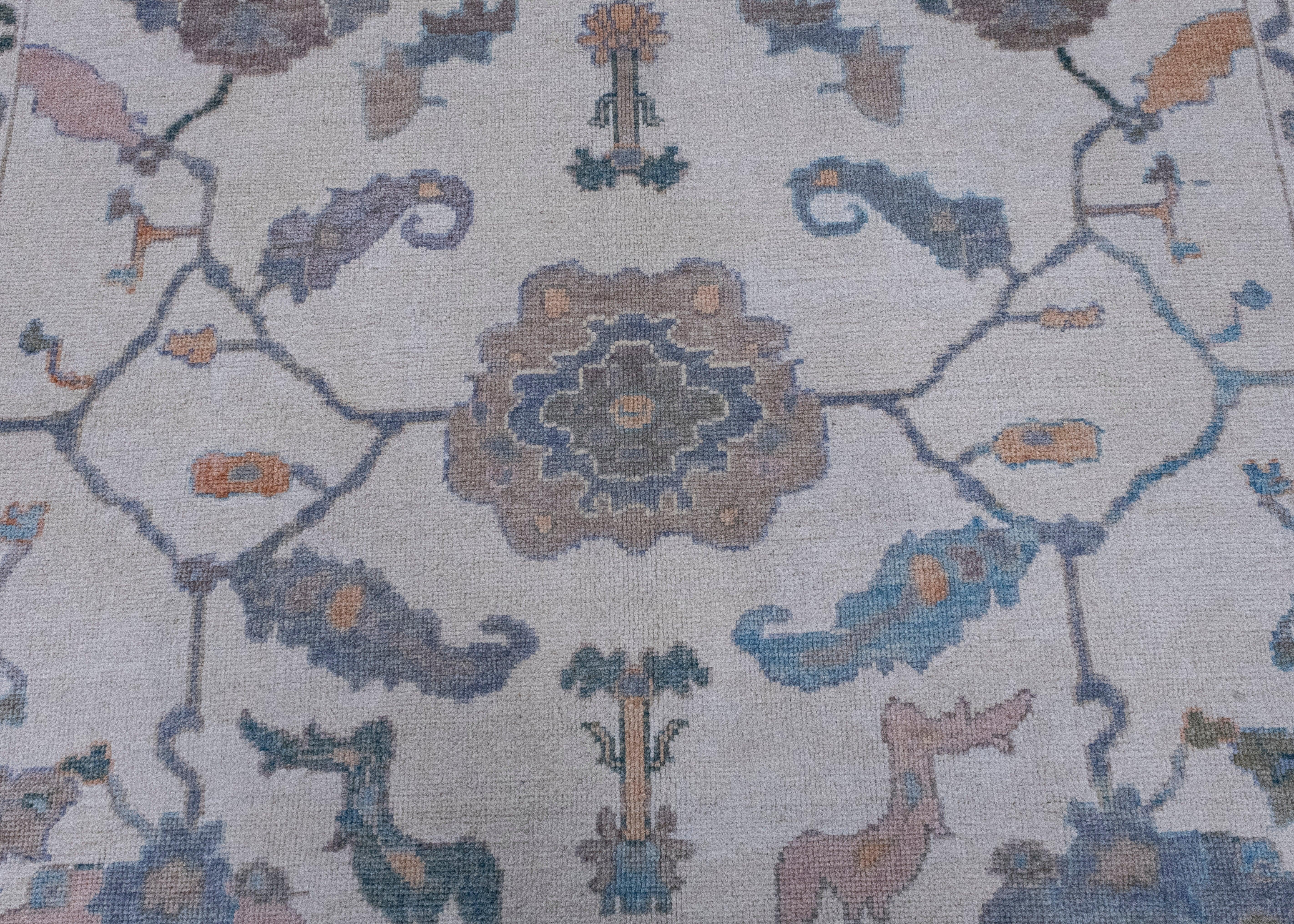 Contemporary Turkish Oushak Rug 8'6