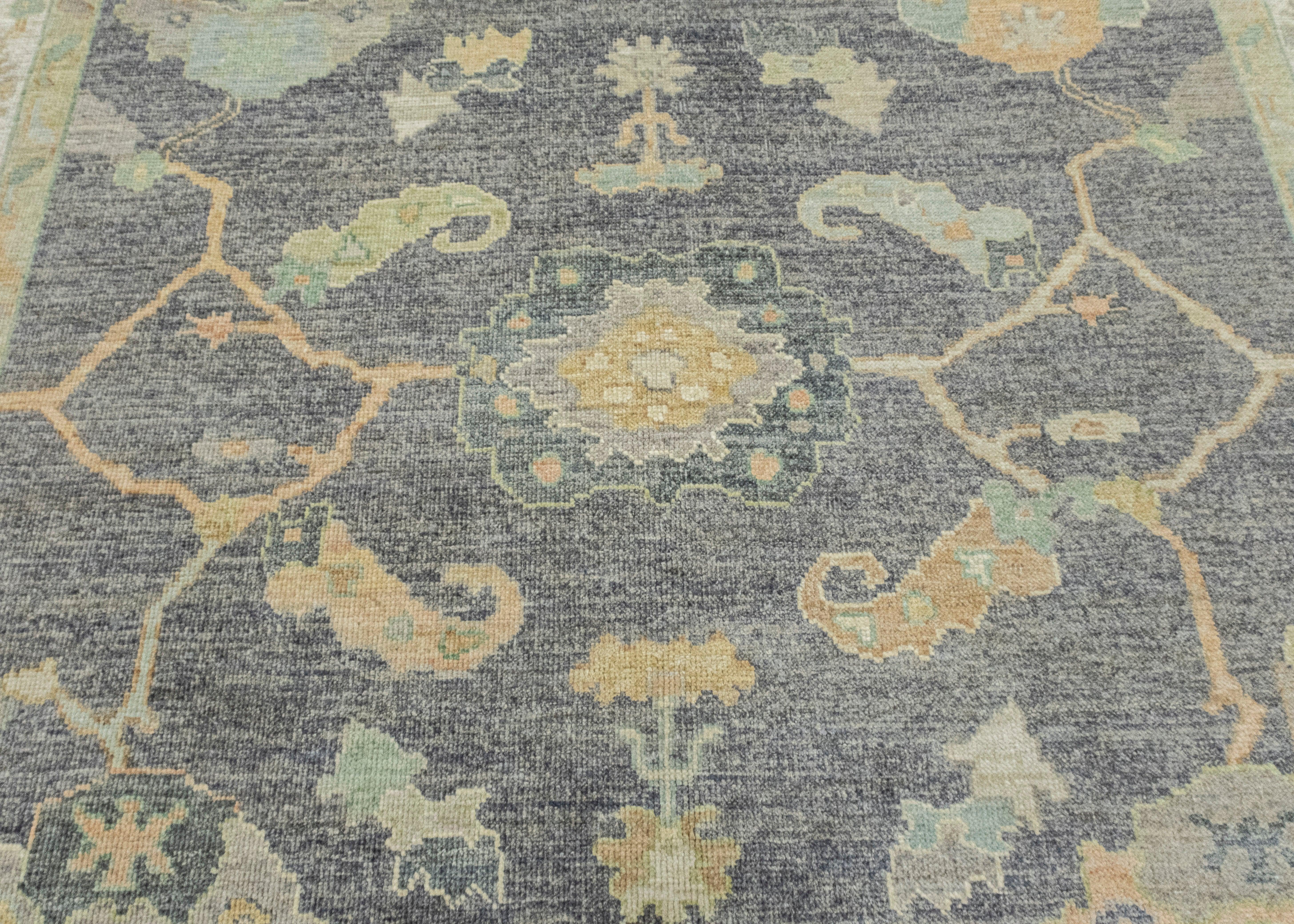 Contemporary Turkish Oushak Rug 8'6