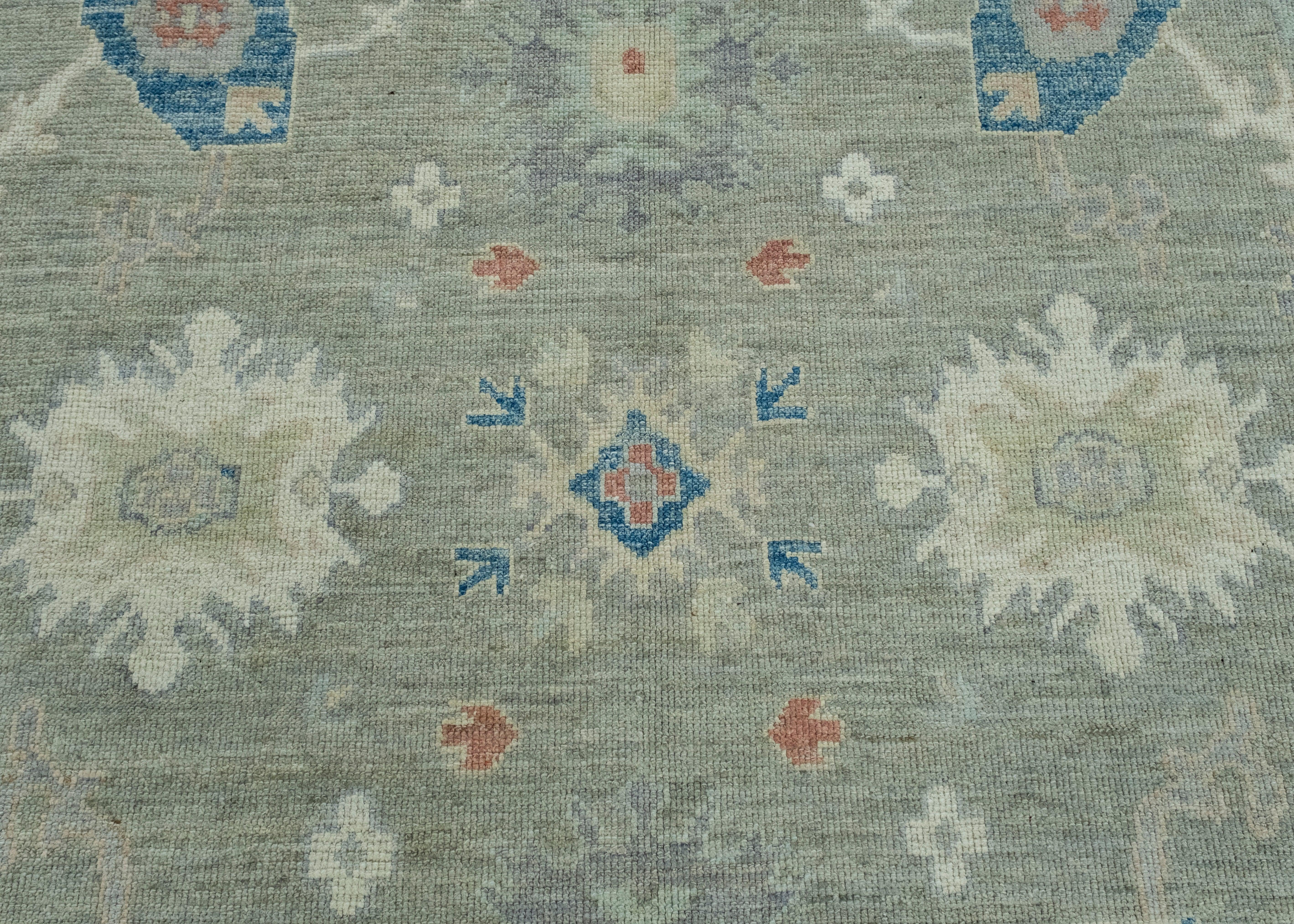 Wool Turkish Oushak Rug 8'7