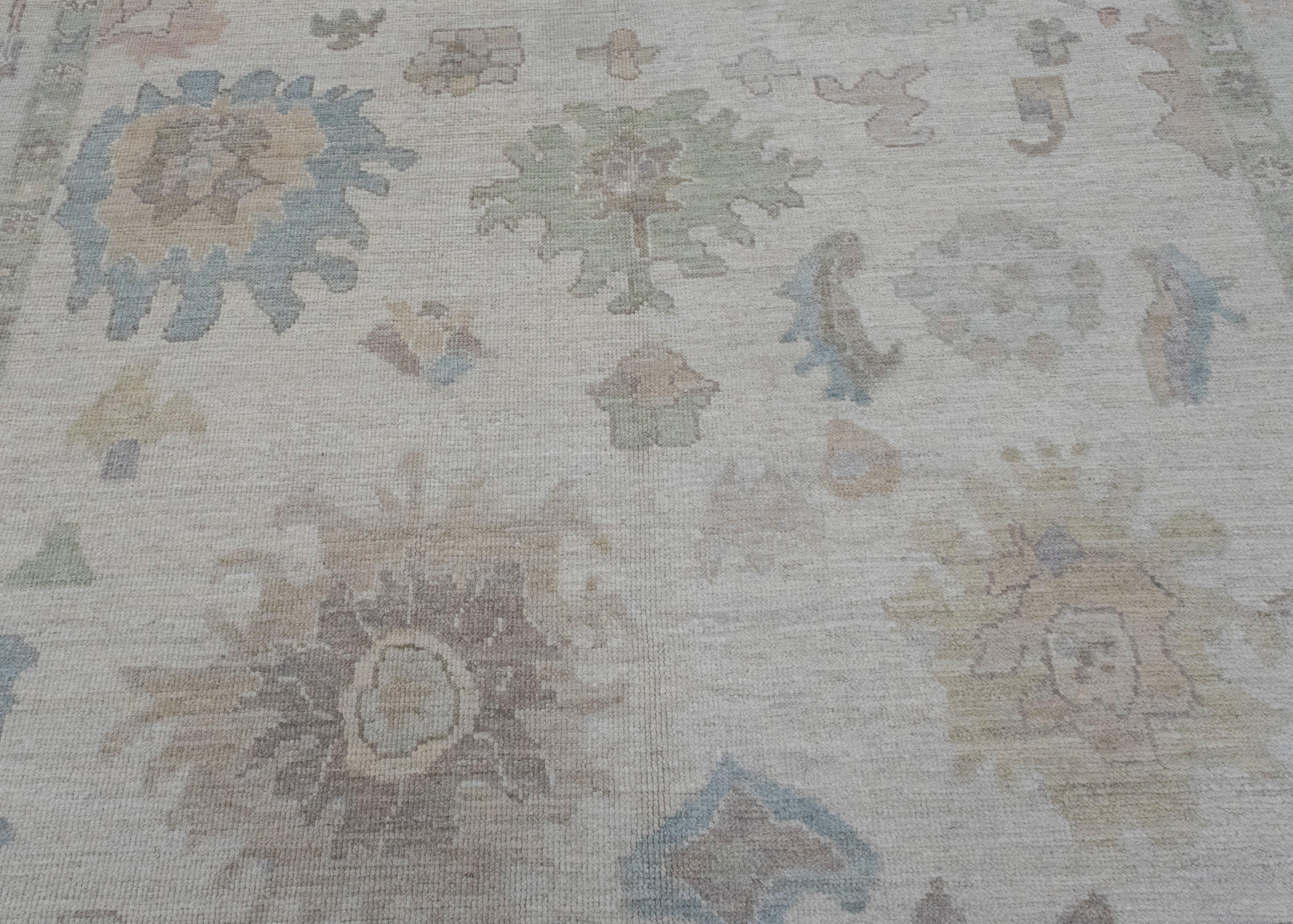 Contemporary Turkish Oushak Rug 8'7