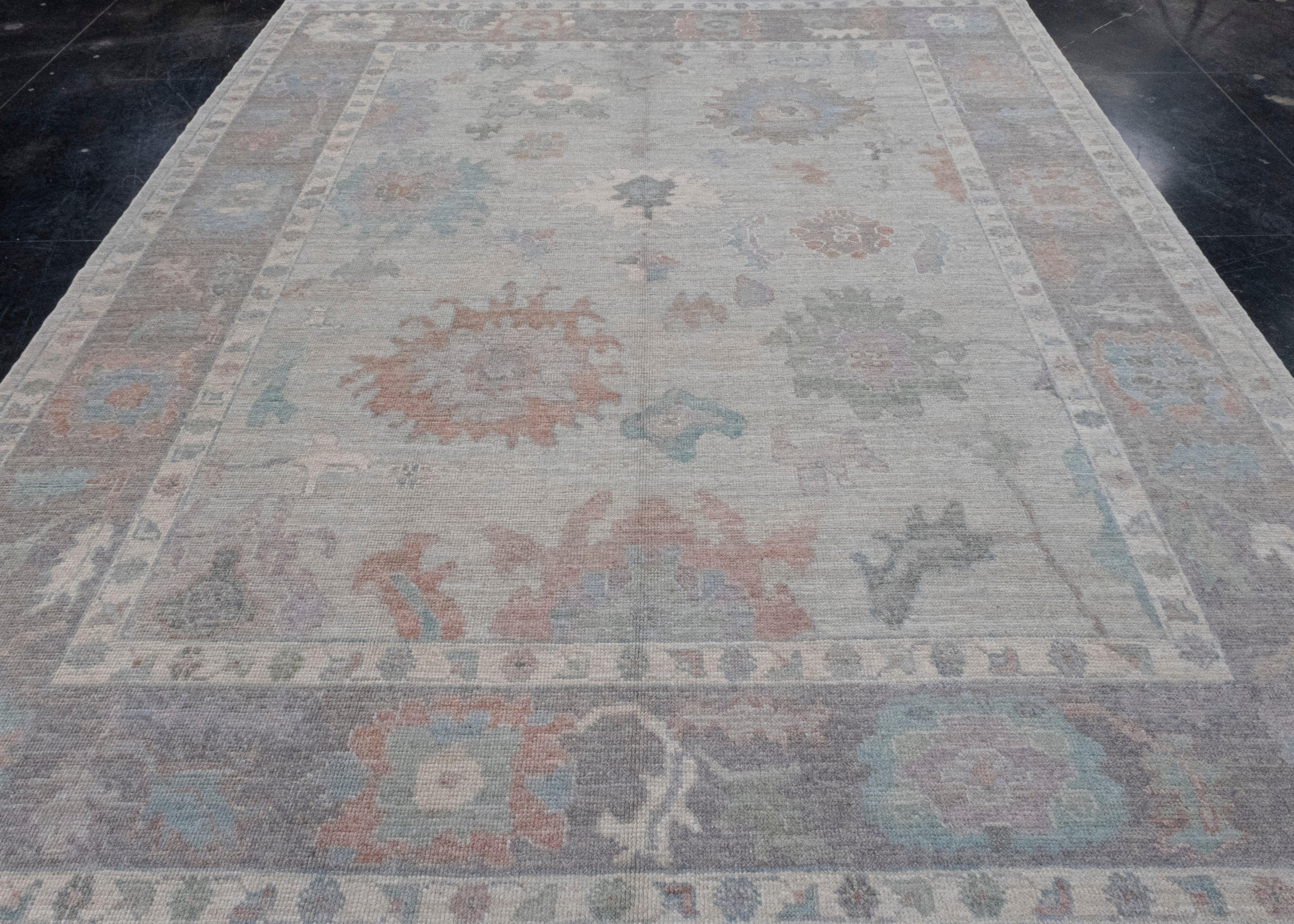 Turkish Oushak Rug 8'7