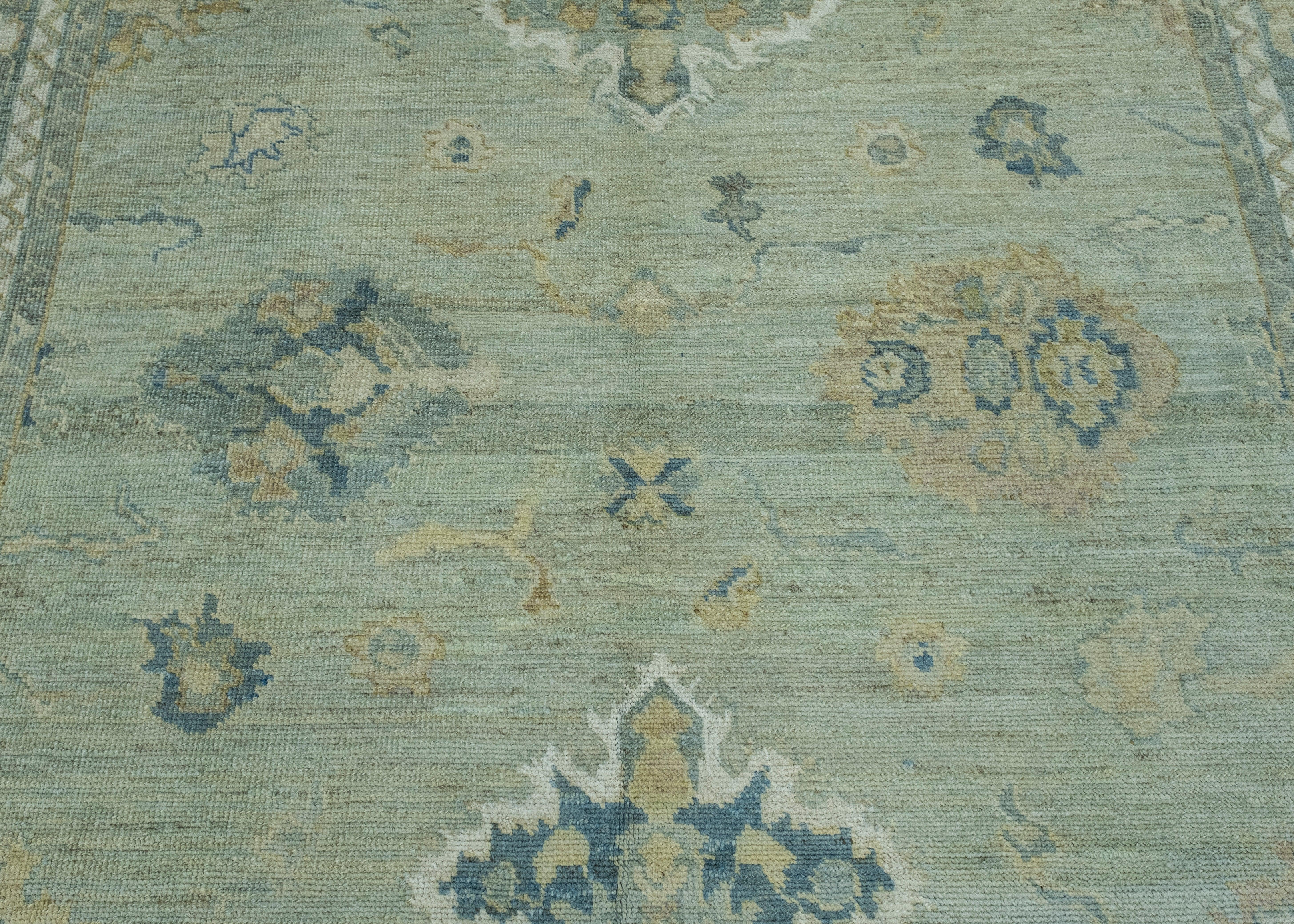 Wool Turkish Oushak Rug 8'7
