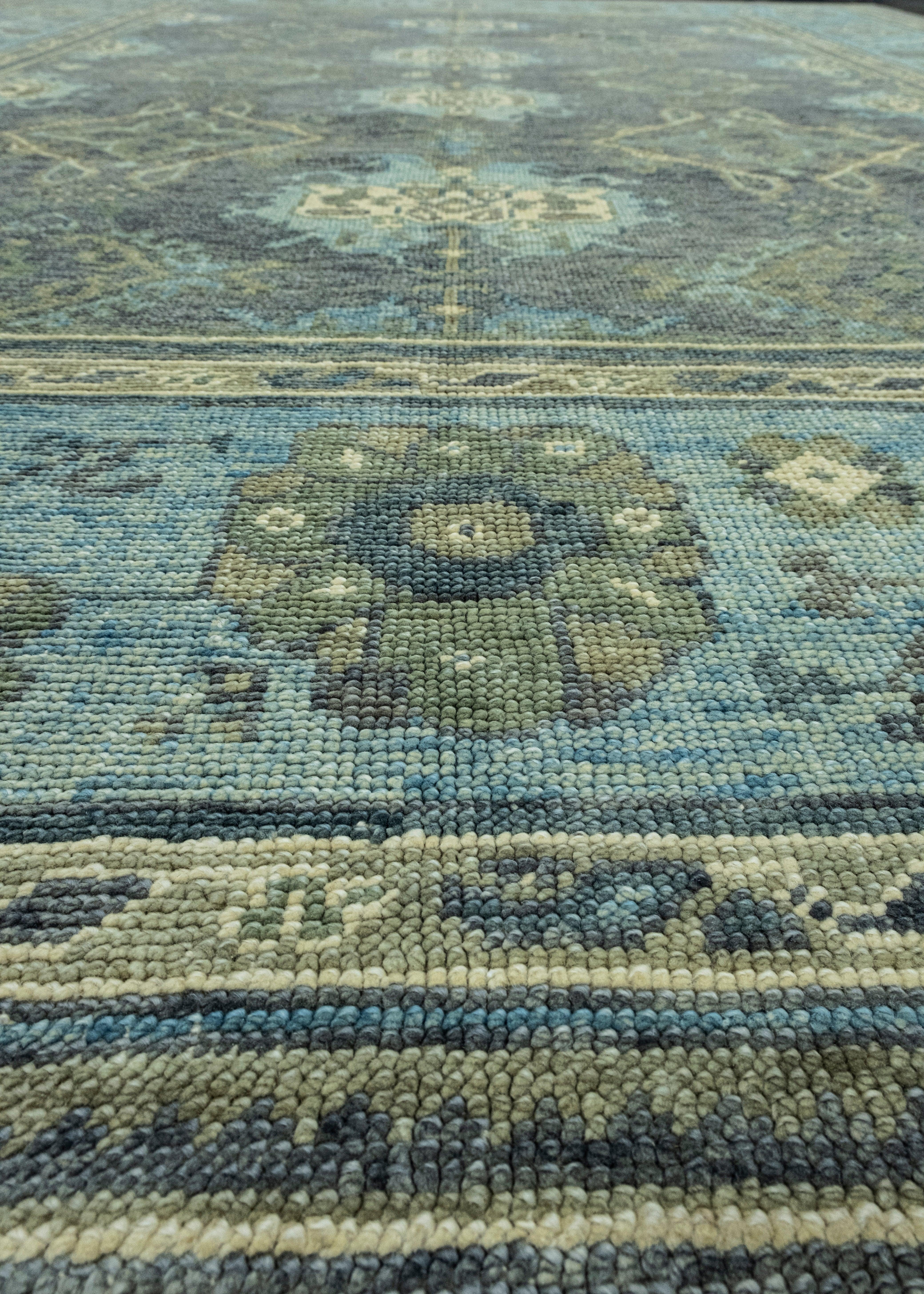 Wool Turkish Oushak Rug 8'9