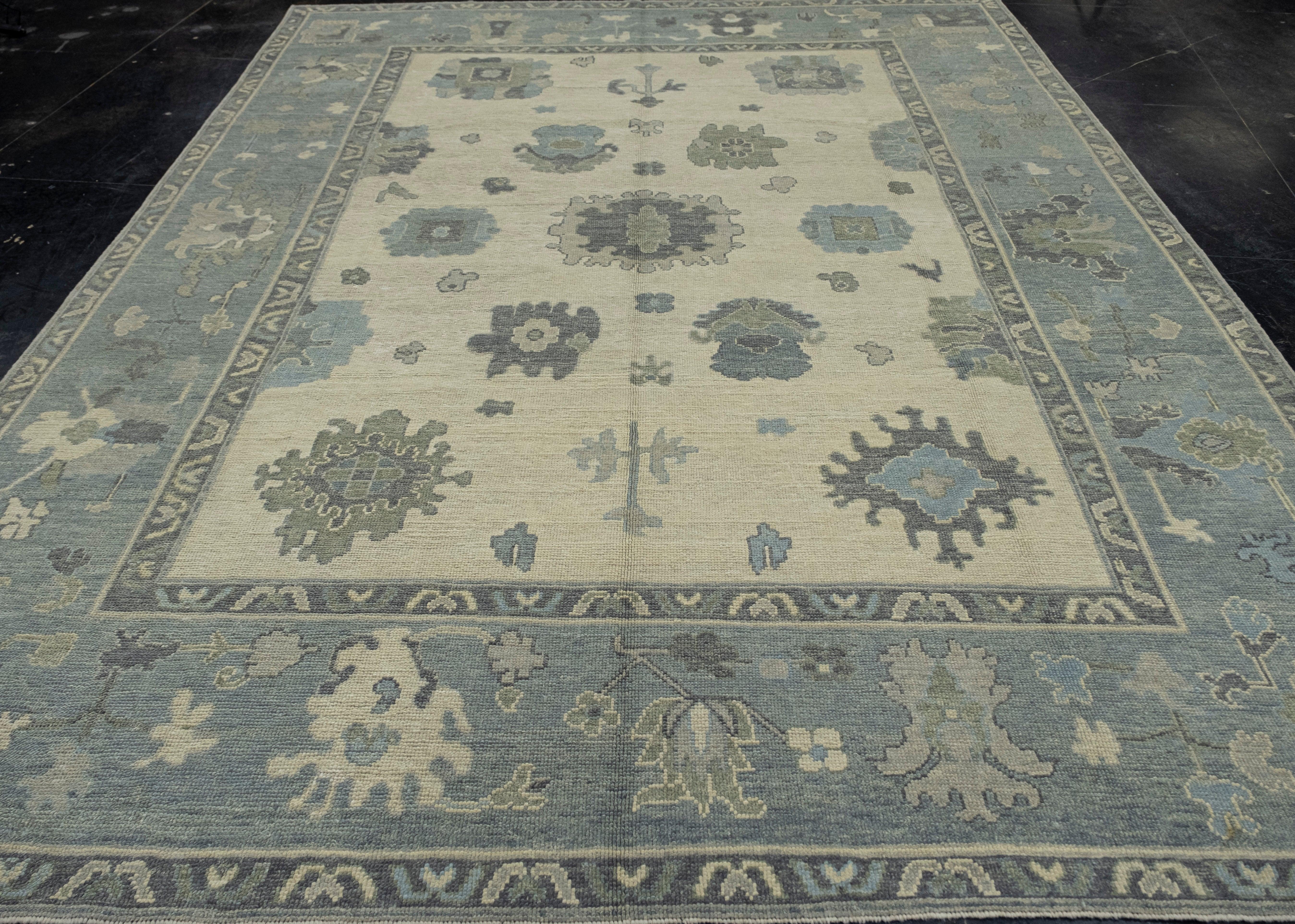 Turkish Oushak Rug 9' x 11'7